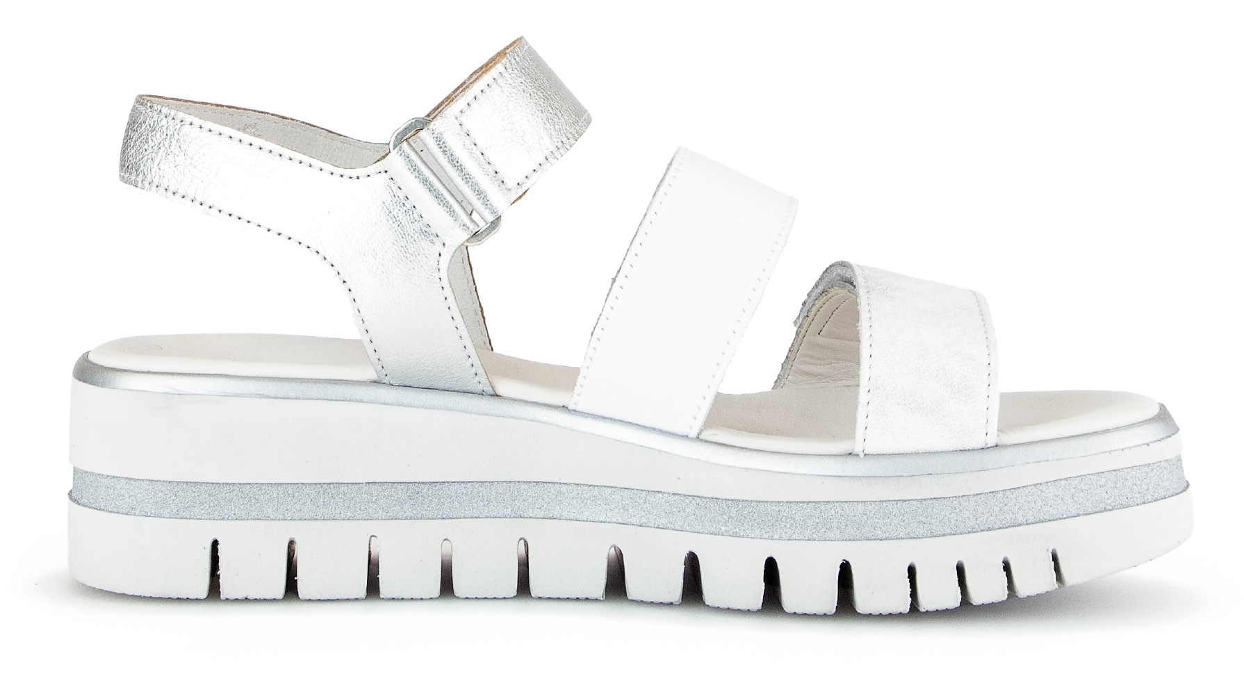 Gabor Keilsandalette  , Sommerschuh, Sandale, Keilabsatz, mit drei Klettverschlüssen