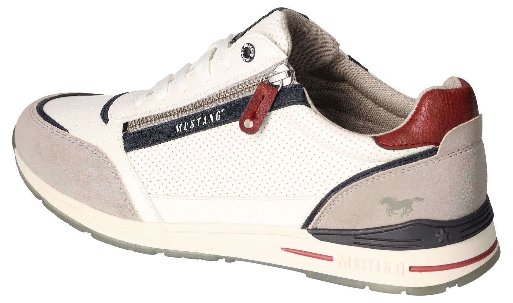 Mustang Shoes Sneaker  mit Außenreißverschluss, Freizeitschuh, Halbschuh, Schnürschuh