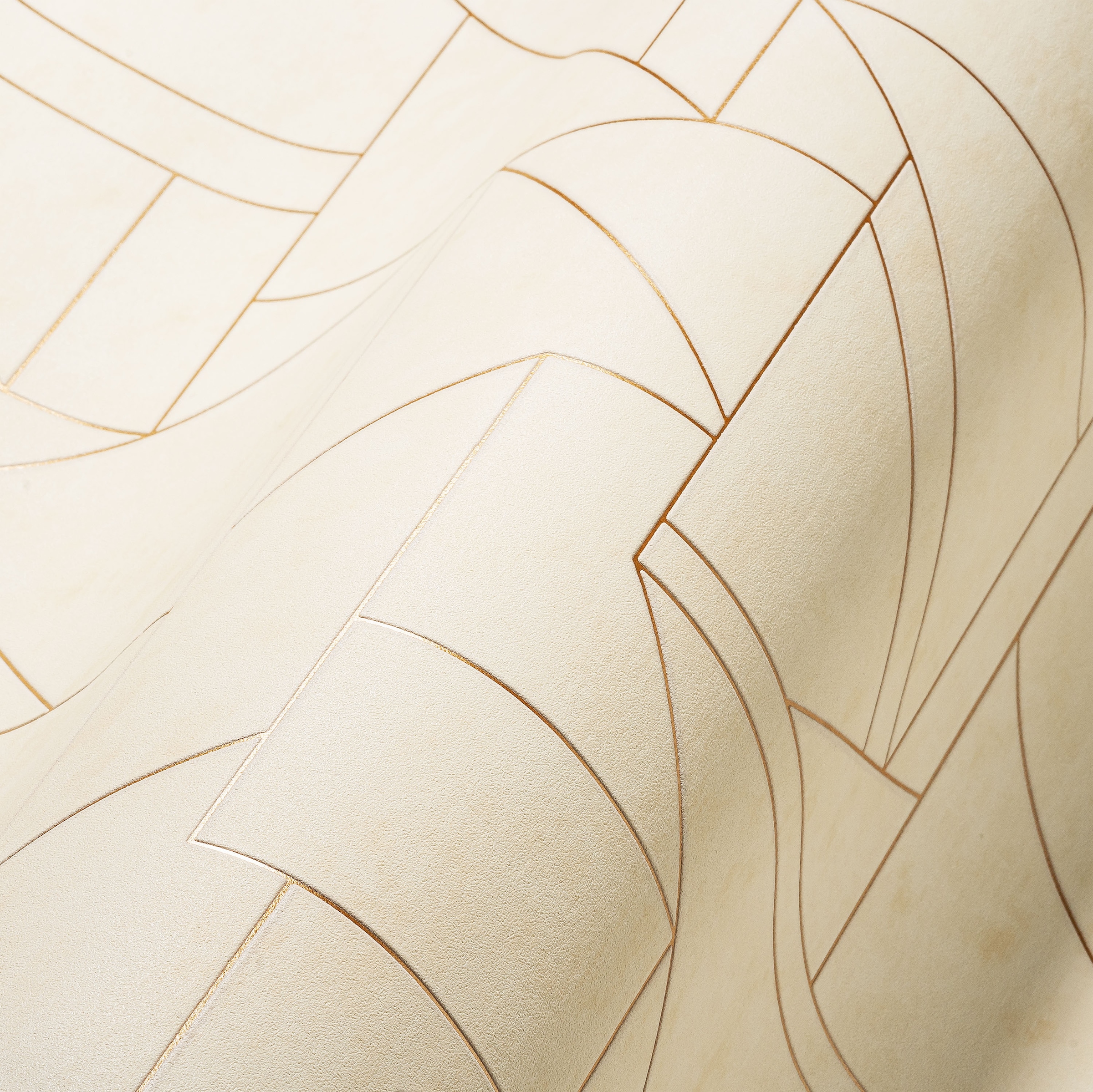 living walls Vliestapete »Metropolitan Stories. Travel Styles. Tapete mit Grafik«, metallic-Metall-Effekte-gemustert, Metallic-Tapete Grafisch Elegant Tapeten Wohnzimmer Schlafzimmer Flur