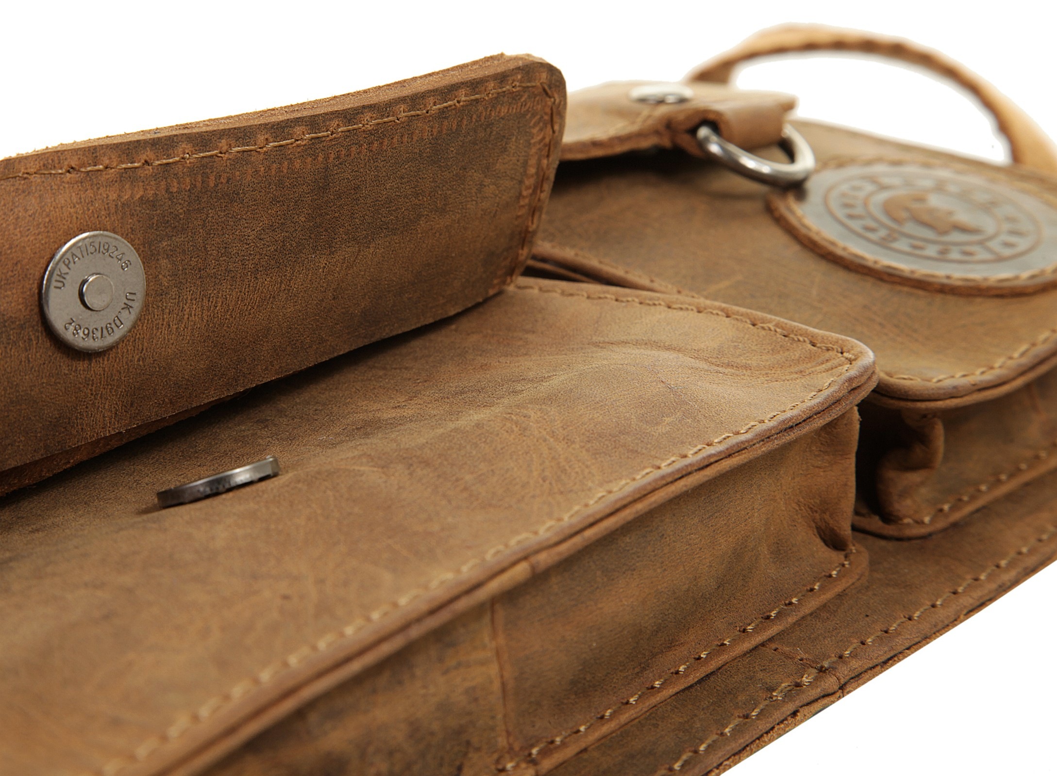 Landleder Gürteltasche, echt Leder