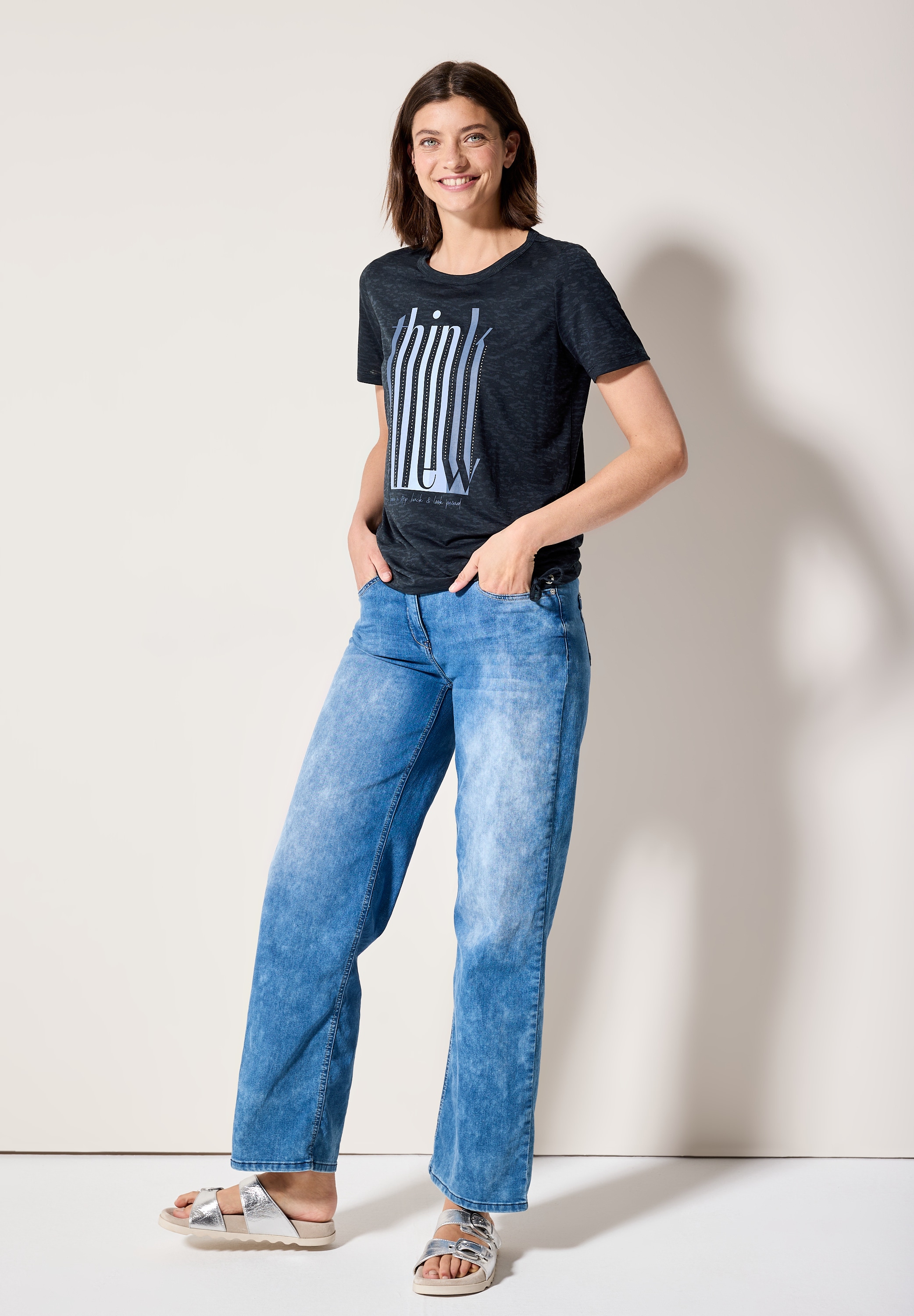 Cecil T-Shirt, mit Tunnelzug am Saum