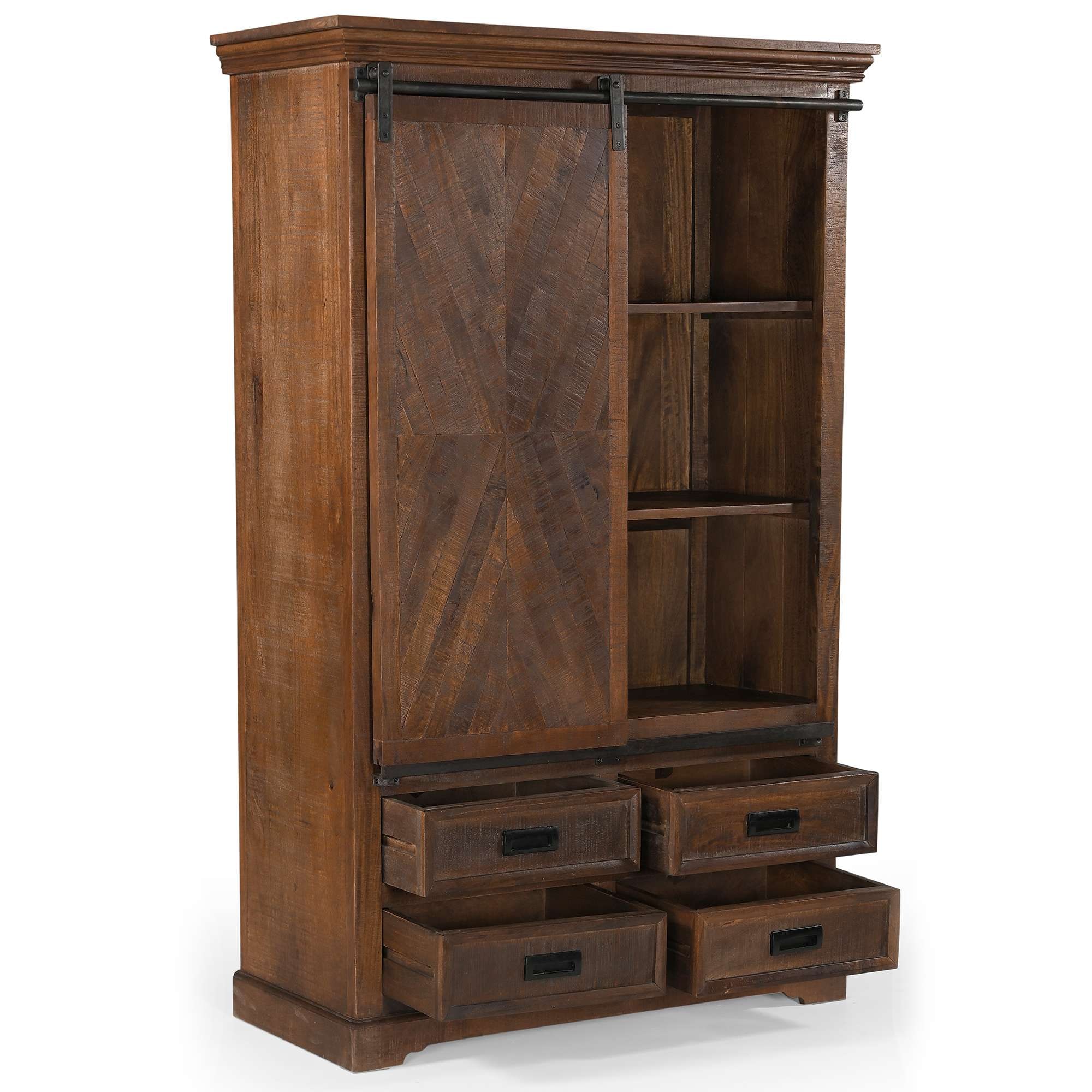 Home affaire Vitrine »Don Barn« mit 1 Schiebetür, handgefertigt, Unika-Möbel, Breite 110 cm