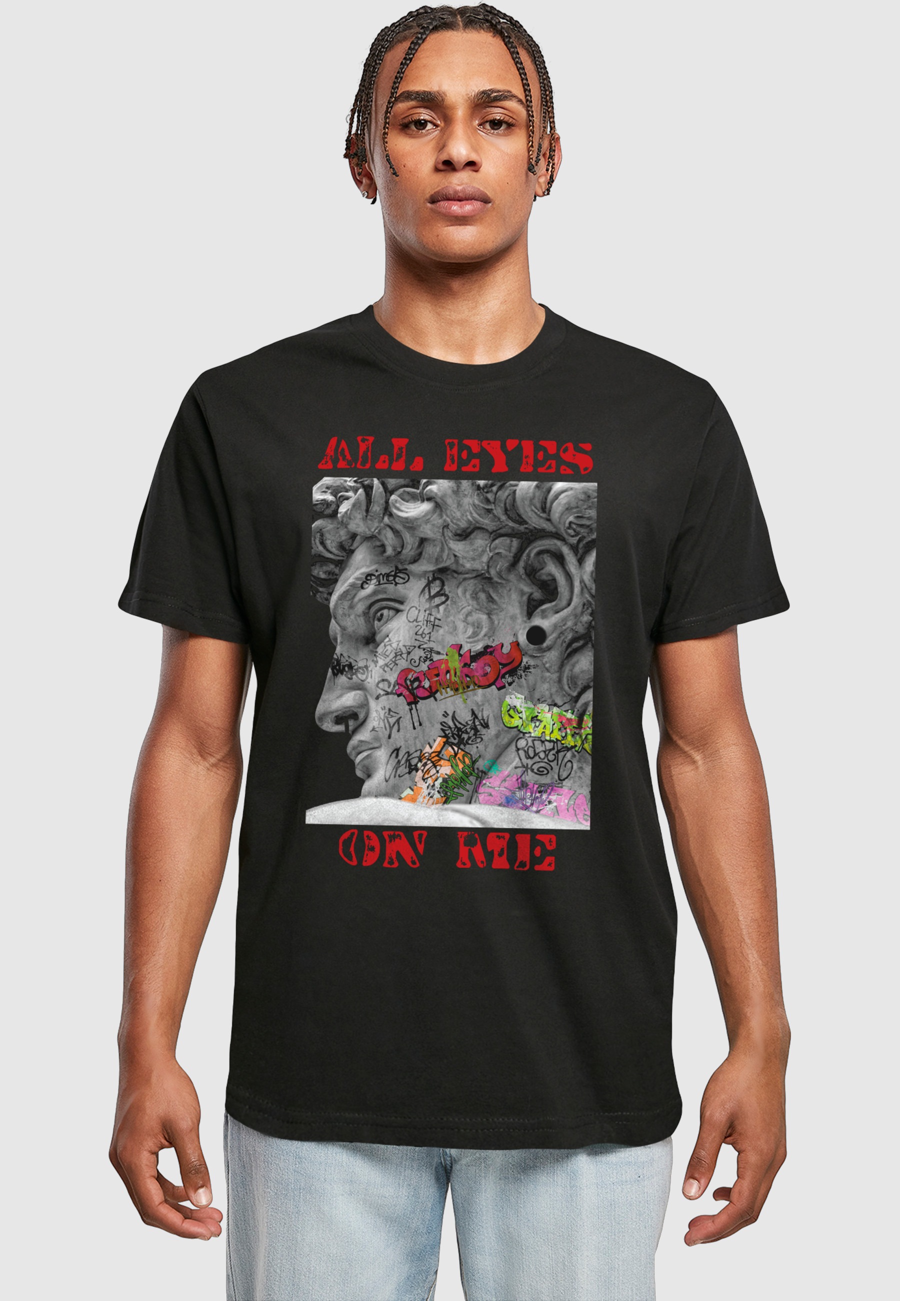 MisterTee T-Shirt »MisterTee All Eyes Face Statue Tee« 1 Stk.