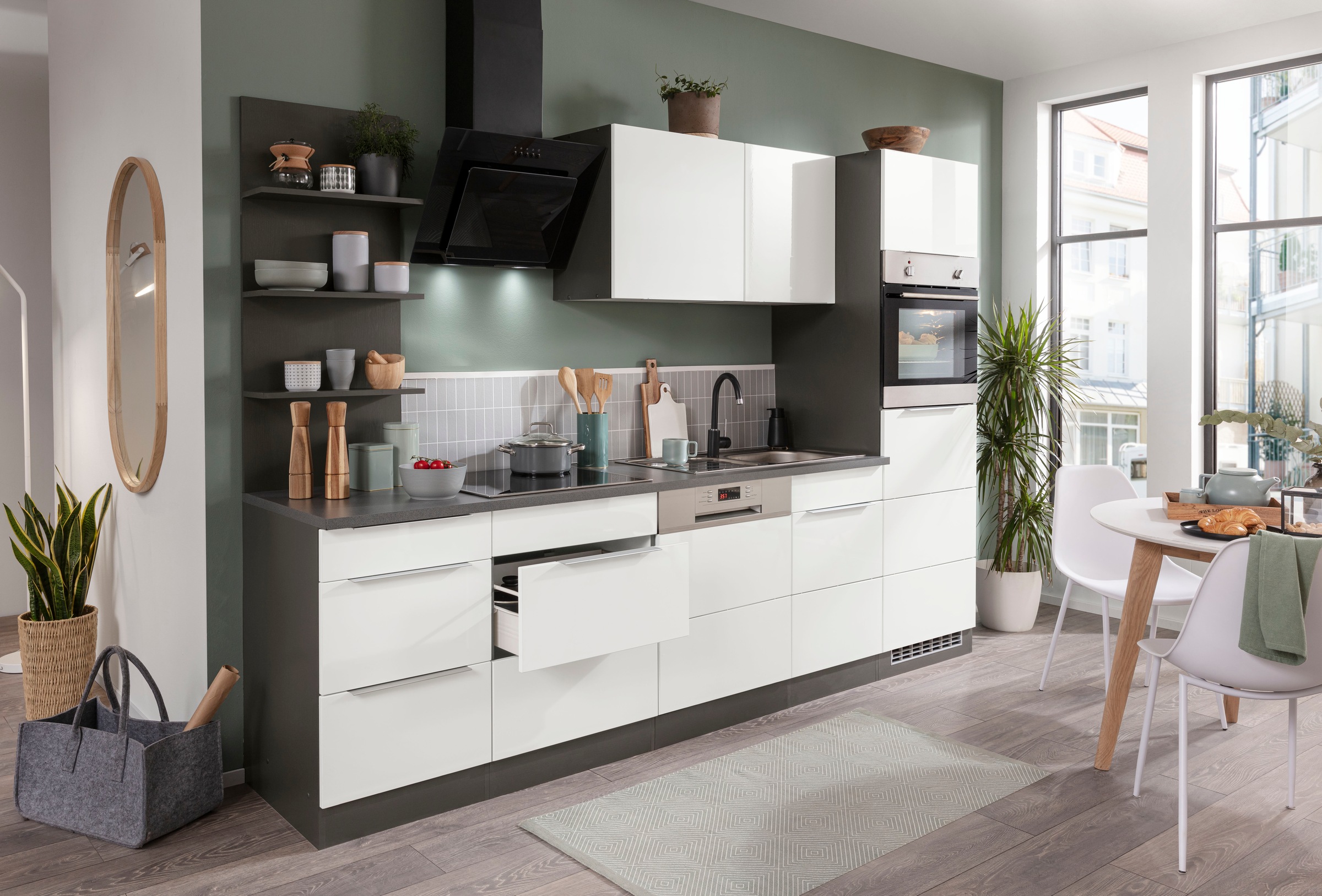 KOCHSTATION Küchenzeile »KS-Brindisi Breite 280 cm«, wahlweise mit E-Geräte günstig online kaufen