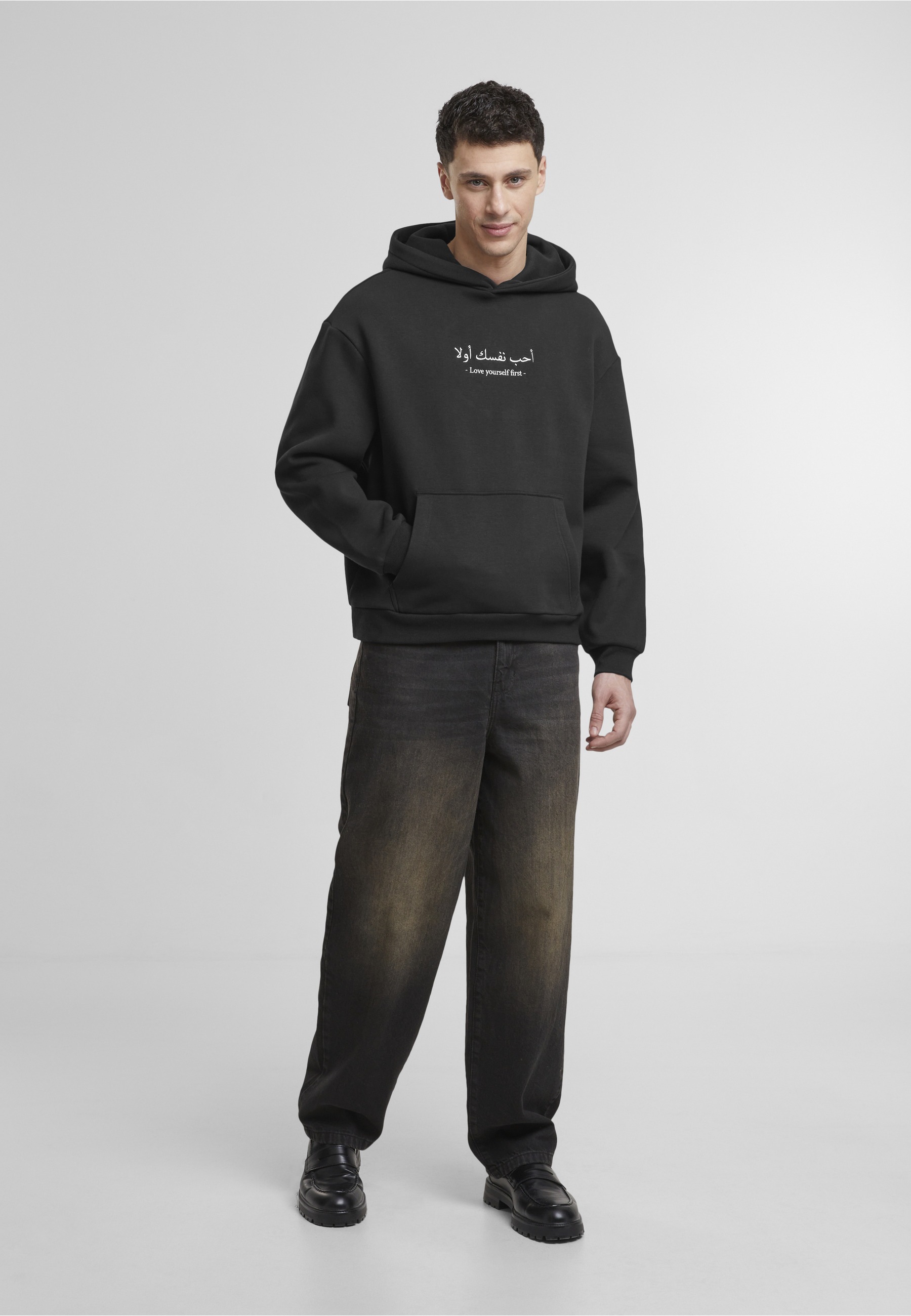 MisterTee Kapuzenpullover »MisterTee Love Yourself First EMB Fluffy Hoody« 1 Stk.