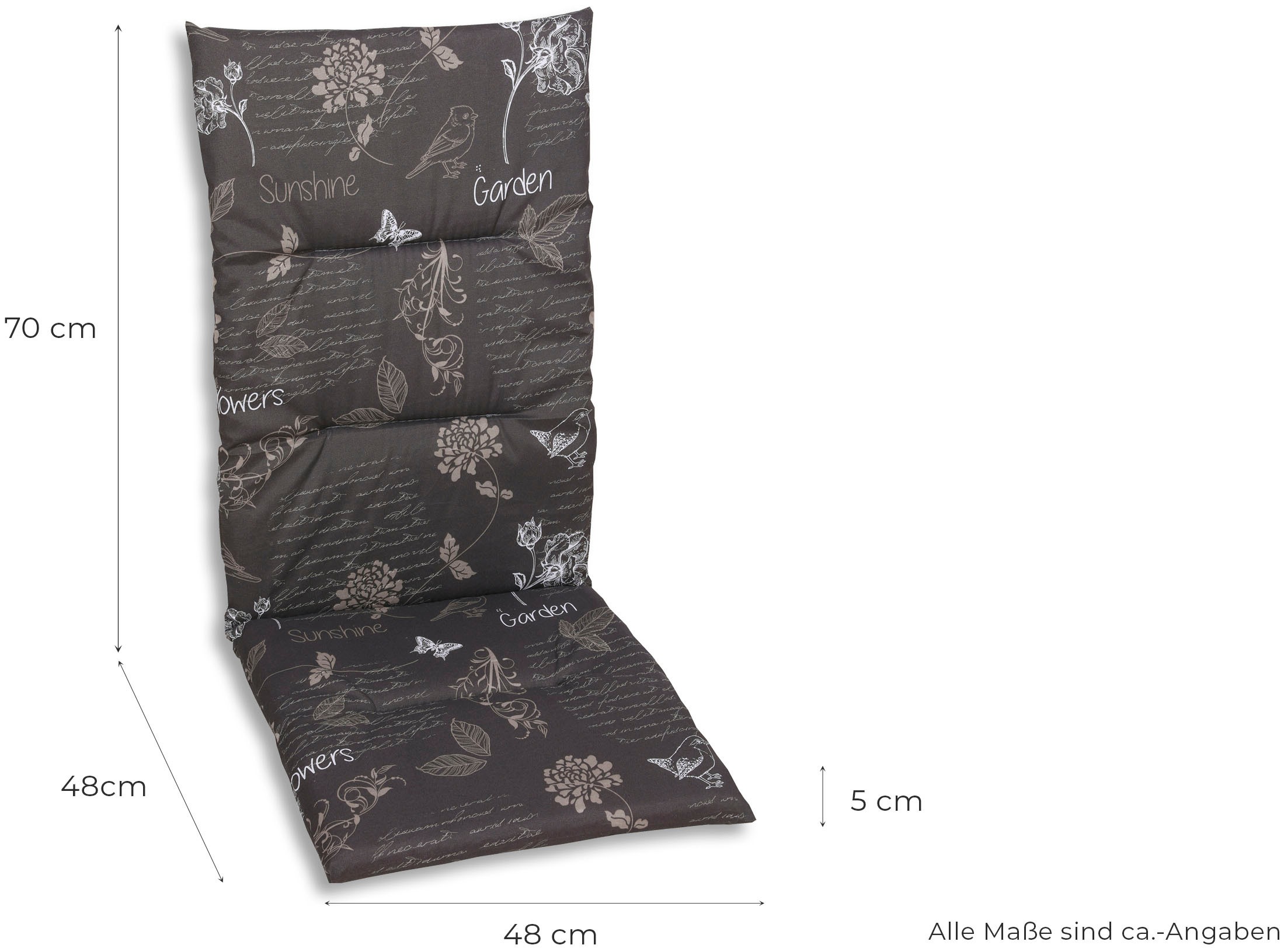 GO-DE Hochlehnerauflage »Amalfi« 118x48 cm