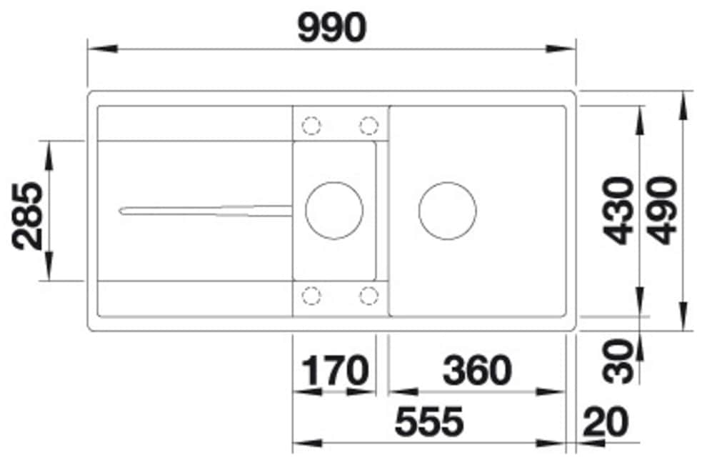 Blanco Granitspüle »METRA 6 S-F« 1 Stk. tlg. erhältlich in mehreren Farben, inkl Multifunktionsschale aus Edelstahl