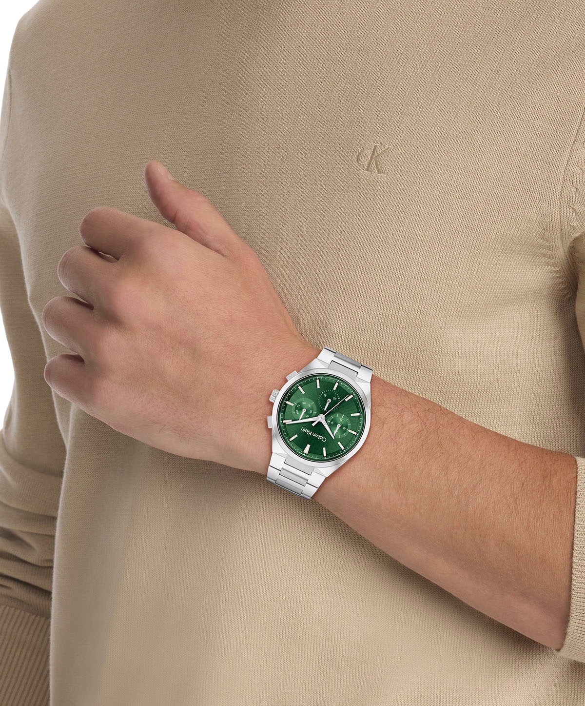 Calvin Klein Multifunktionsuhr »ARCHITECTURAL MULTI«, Quarzuhr, Armbanduhr, Herrenuhr, Datum, Edelstahlarmband