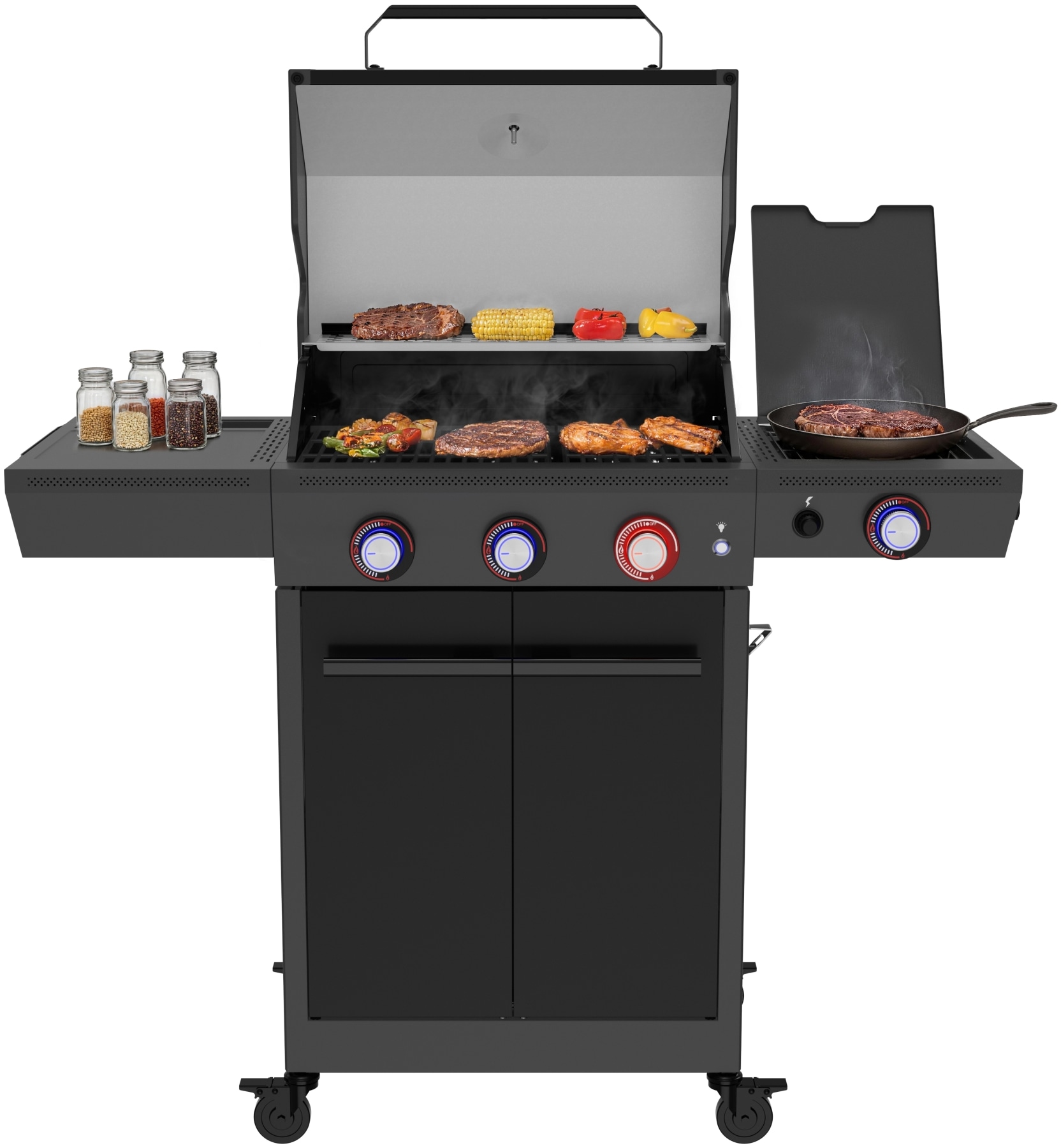 El Fuego Gasgrill »Key West« 13 kW (3 Brenner je 3,0 kW + 1 Turbobrenner 4,0 kW)