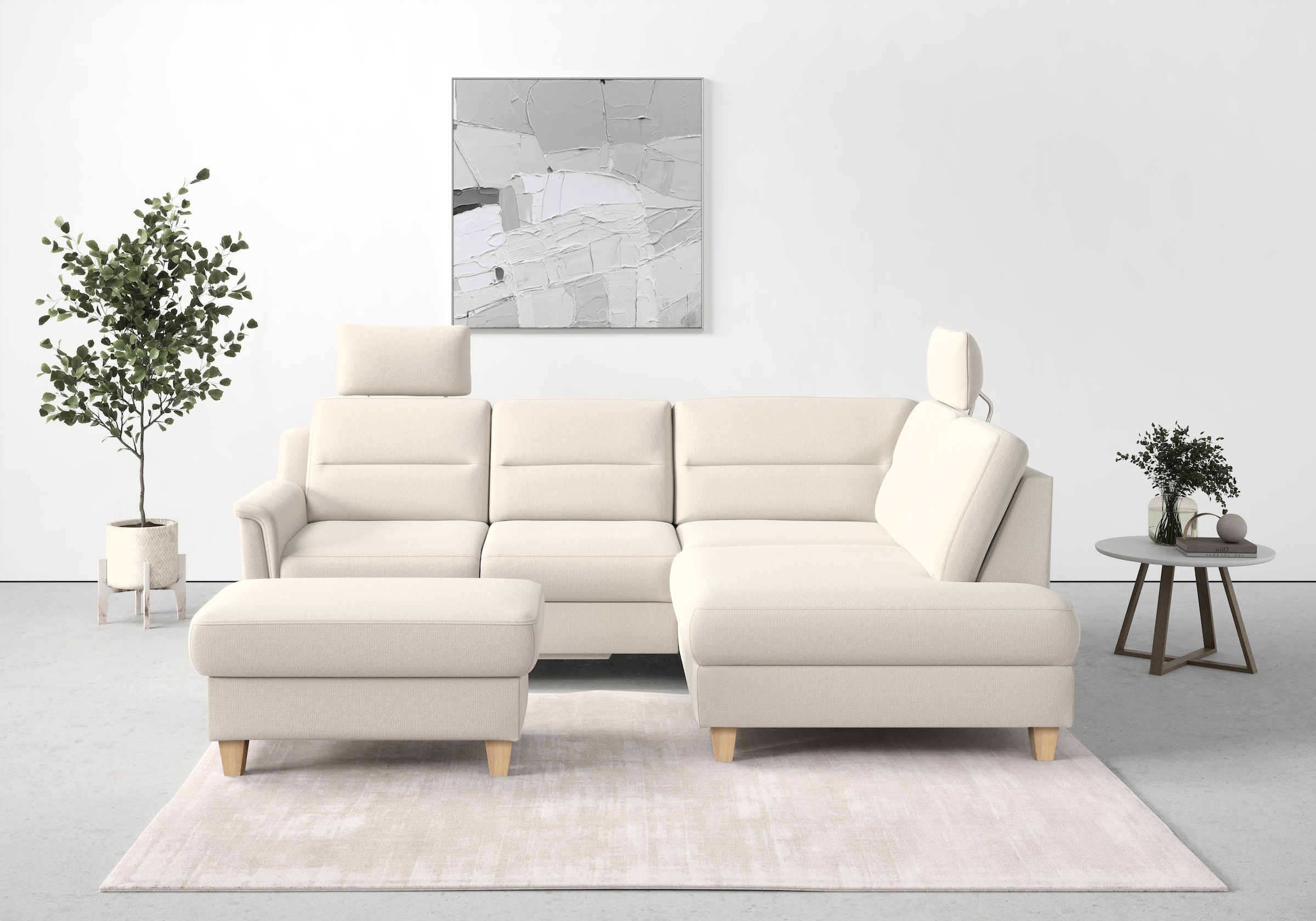 sit&more Ecksofa »Farö L-Form«, inklusive Federkern, wahlweise mit Bettfunk günstig online kaufen
