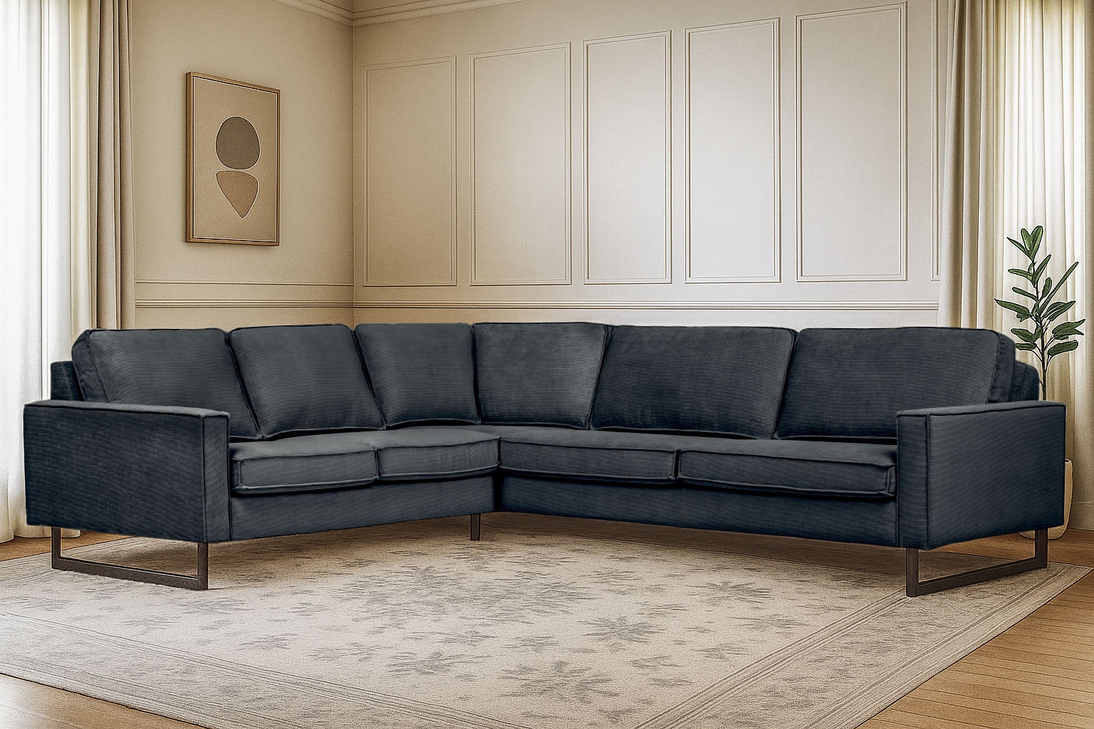 Places of Style Ecksofa »Pinto, XXL, 250/290 cm, langer Schenkel, Ottomane« günstig online kaufen