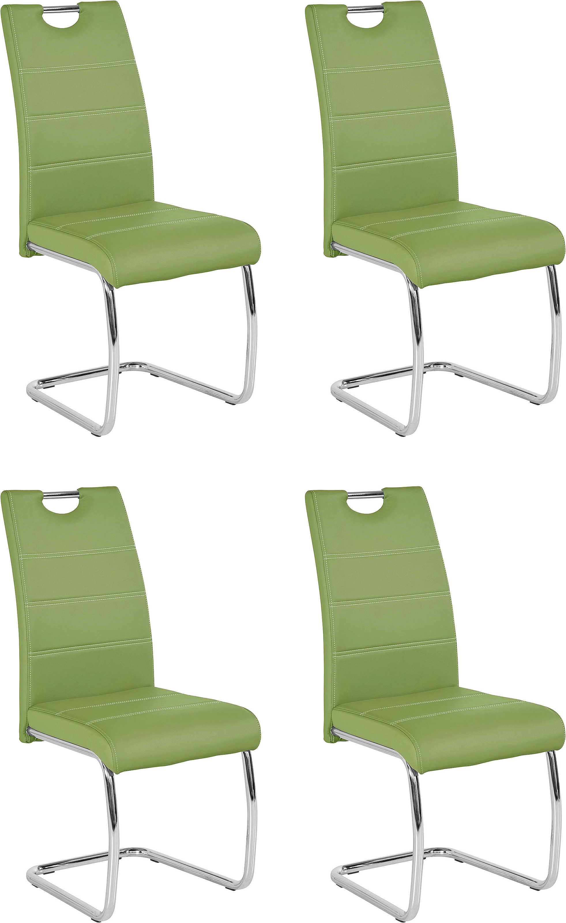 HELA Freischwinger »Flora, Esszimmerstühle«, (Set), 4 St., Kunstleder, Schw günstig online kaufen