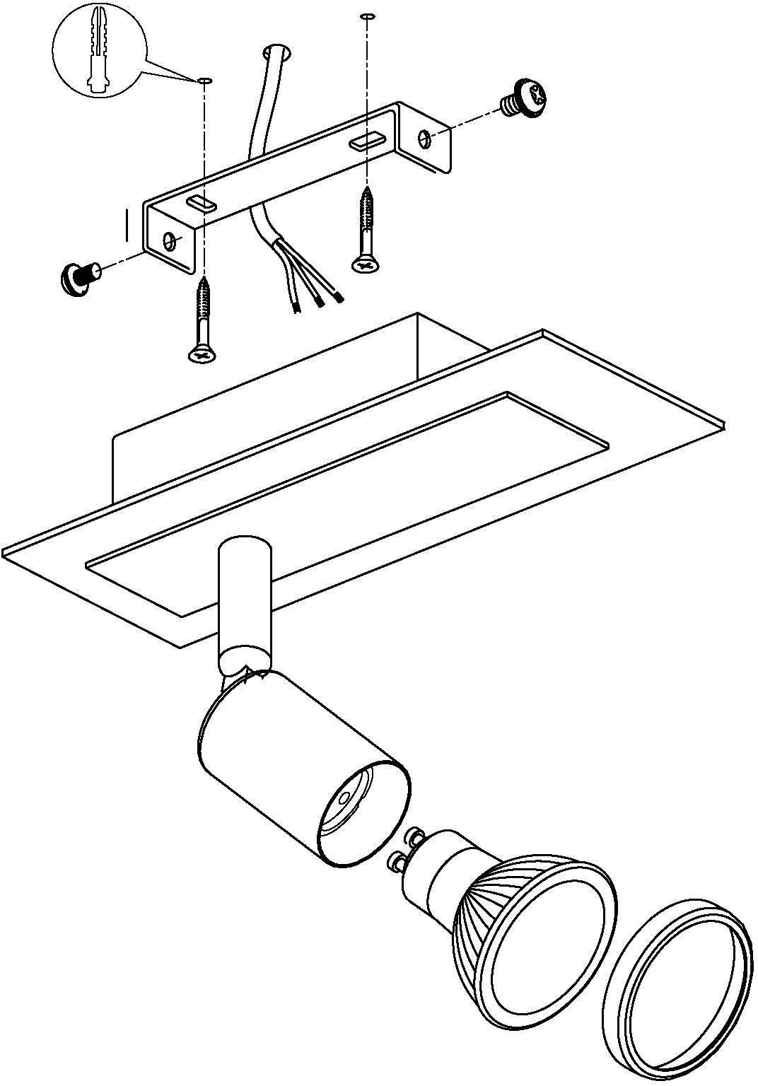 EGLO LED Wandleuchte »SARRIA«, 1 flammig, Leuchtmittel LED-Board-GU10 | LED wechselbar