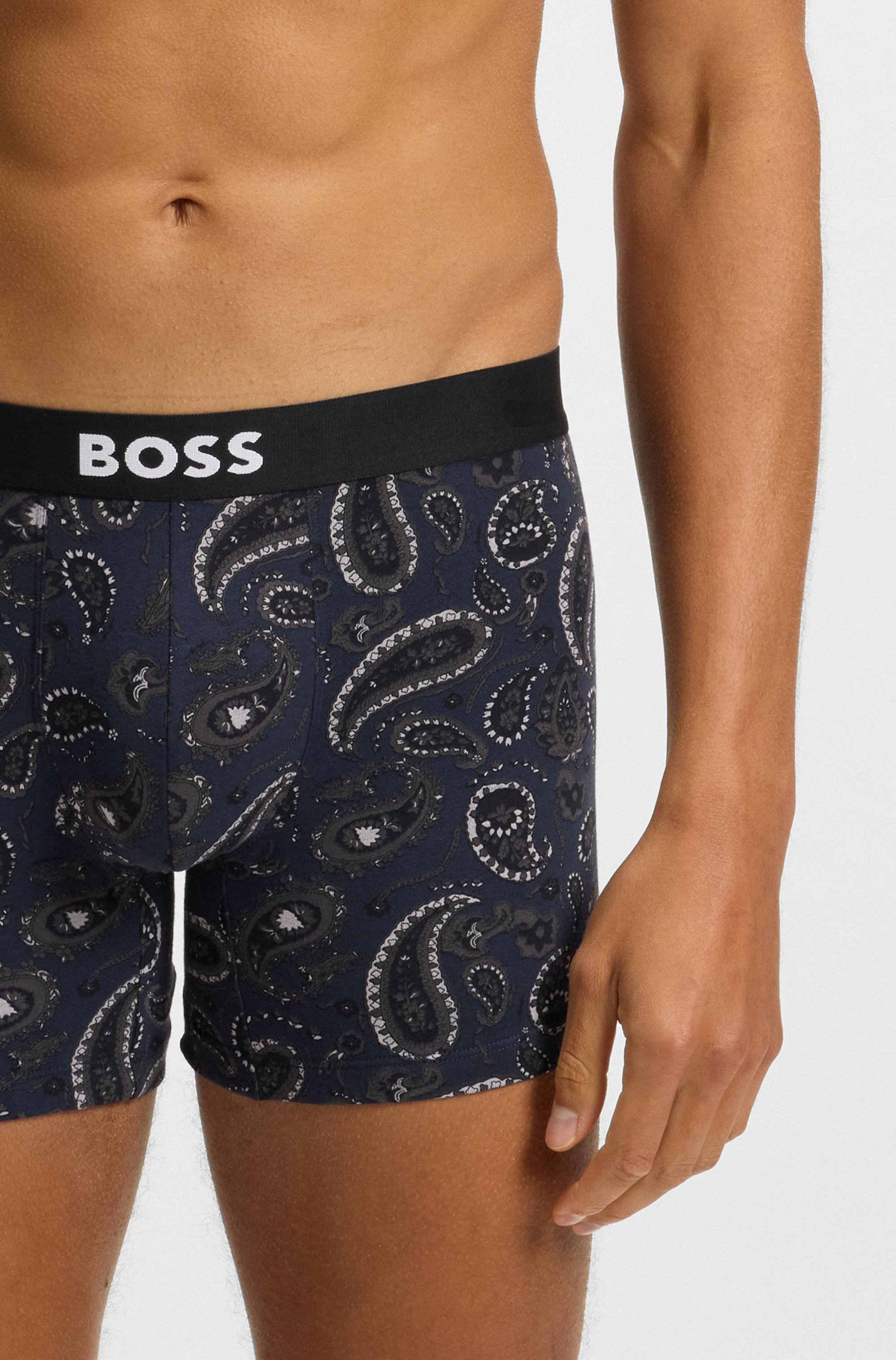 BOSS Trunk »BoxerBr3P BOSS ONE«, (3 St.), elastischer Bund mit Logo, teilweise gemsutert
