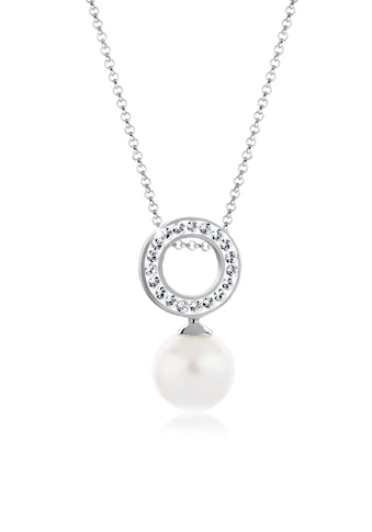 Nenalina Perlenkette »Muschelkernperle Kristalle 925 Silber« kaufen