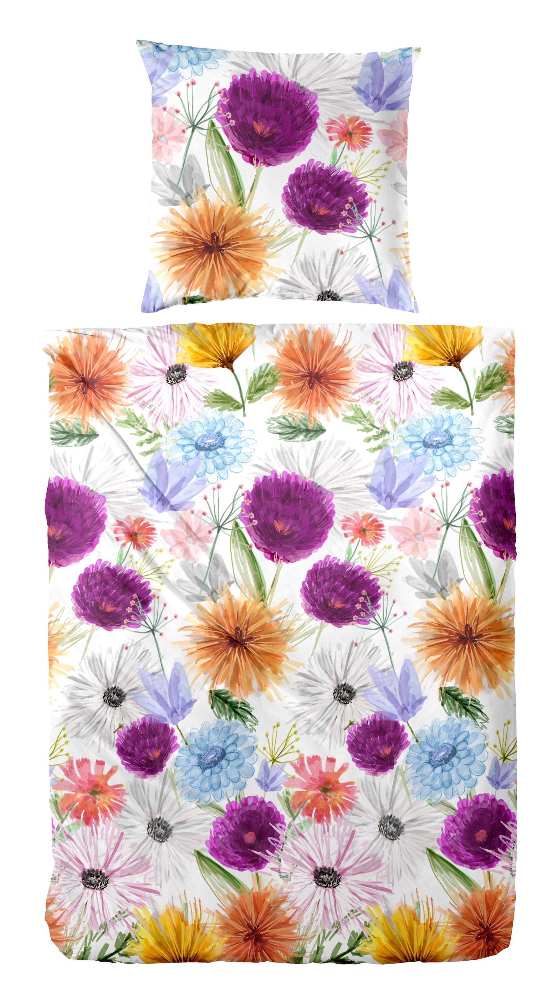 Primera Bettwäsche »Mako-Satin-Bettwäsche Summer Time«, mit bunten Blumen günstig online kaufen