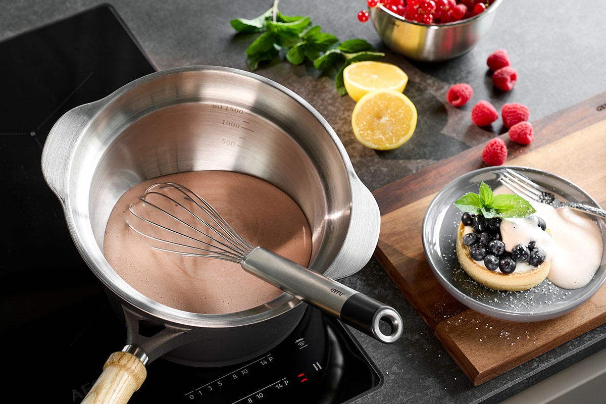 GEFU Schüssel »PREMIO« 1 Stk. aus Edelstahl 18/10 mit ergonomische Griffe für sichere Handhabung