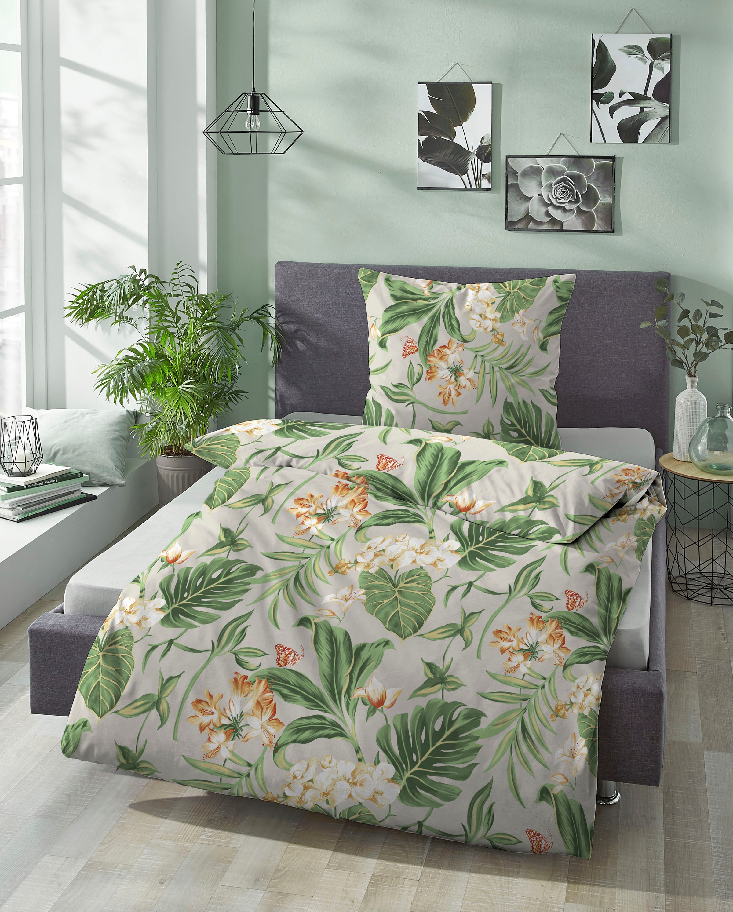 Castell - Markenbettwäsche Bettwäsche »Jessika« 2 Stk. tlg. im Dschungel De günstig online kaufen