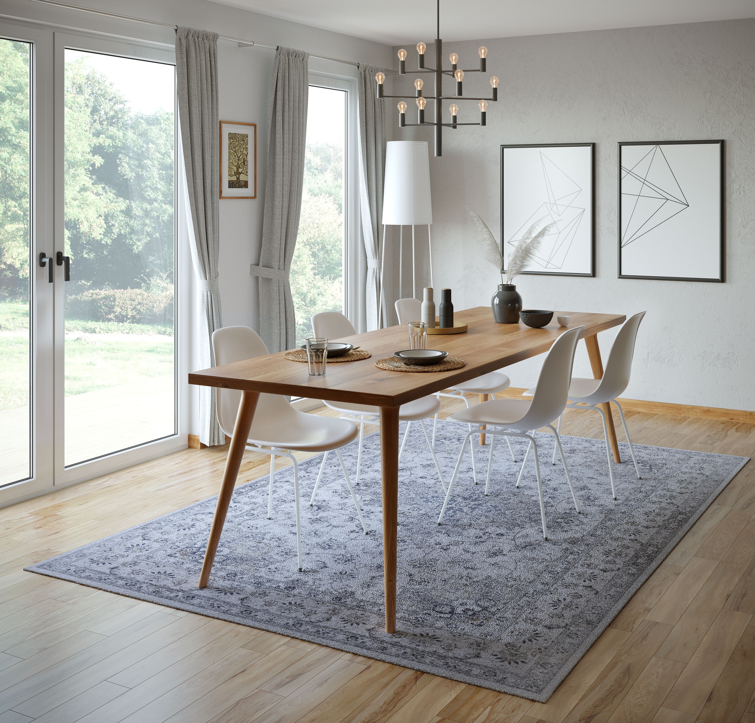 Gino Falcone Teppich »Cecilia 069«, rechteckig, 3 mm Höhe, Flachgewebe, bedruckt, Orient-Optik