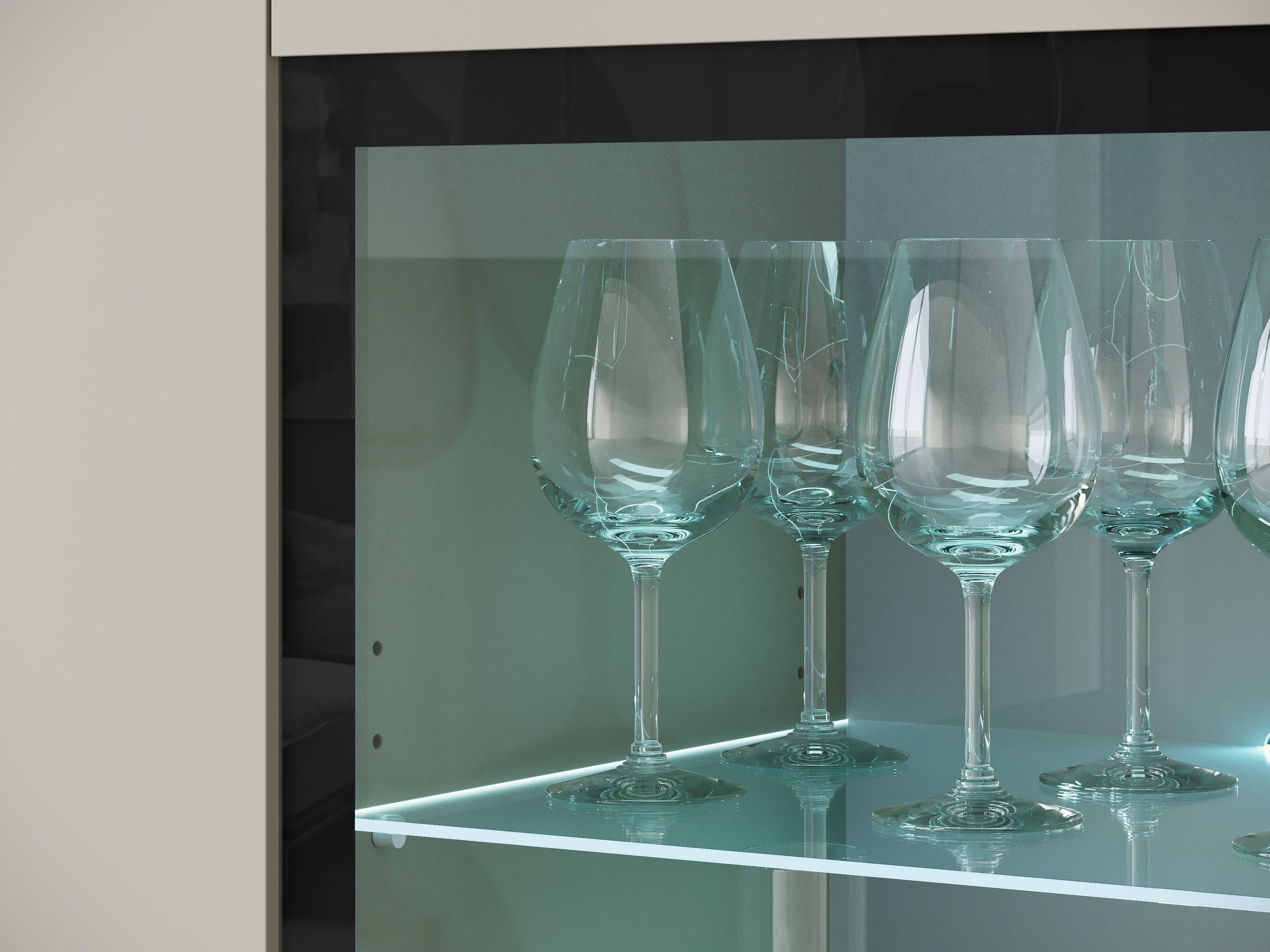 INOSIGN Highboard »Vera«, Highboard mit 4 Türen, 9 Fächern, verglasten Türen