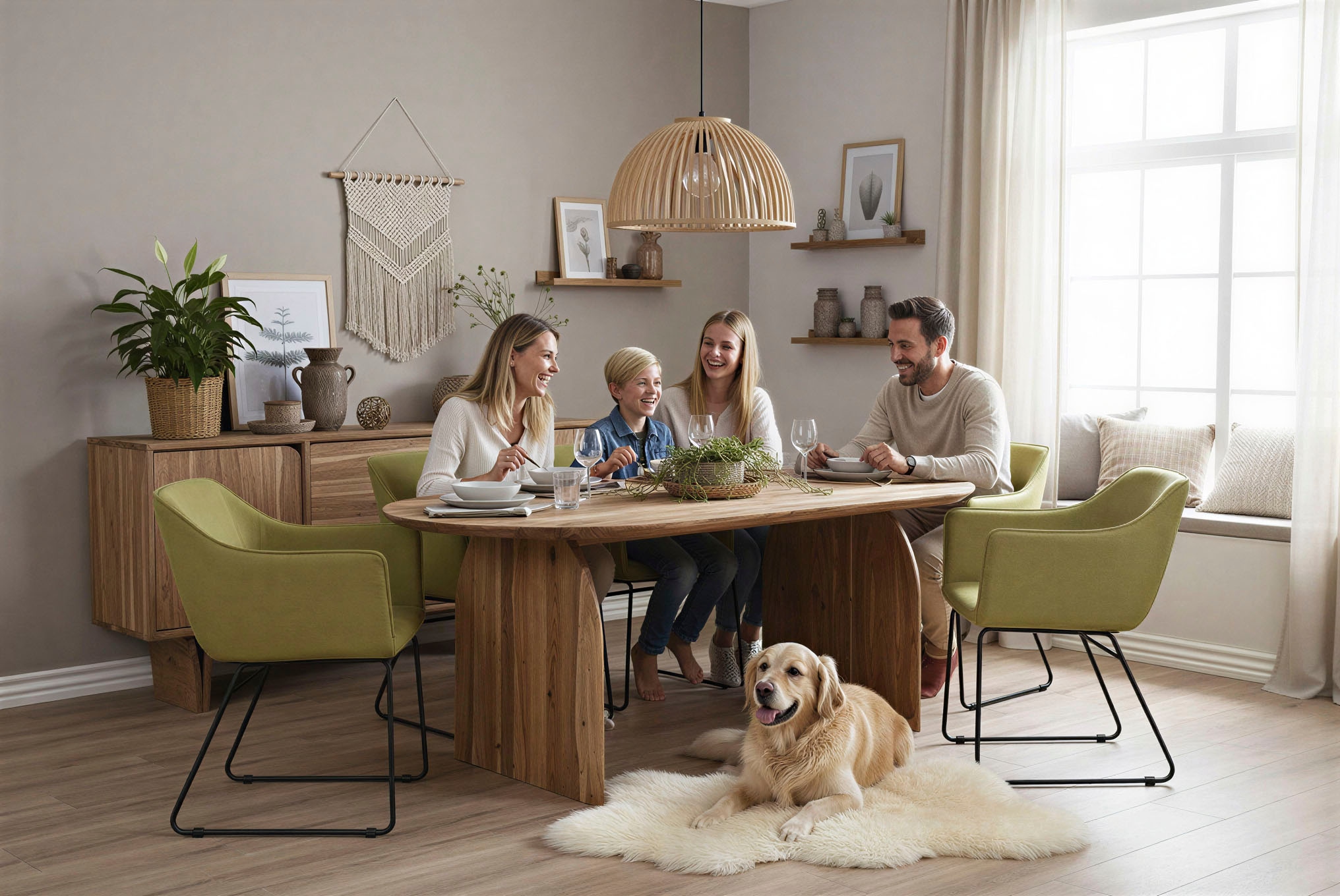 SIT Esstisch »ACACIA WAVE« 1 Stk. tlg. mit ausgeprägter Maserung