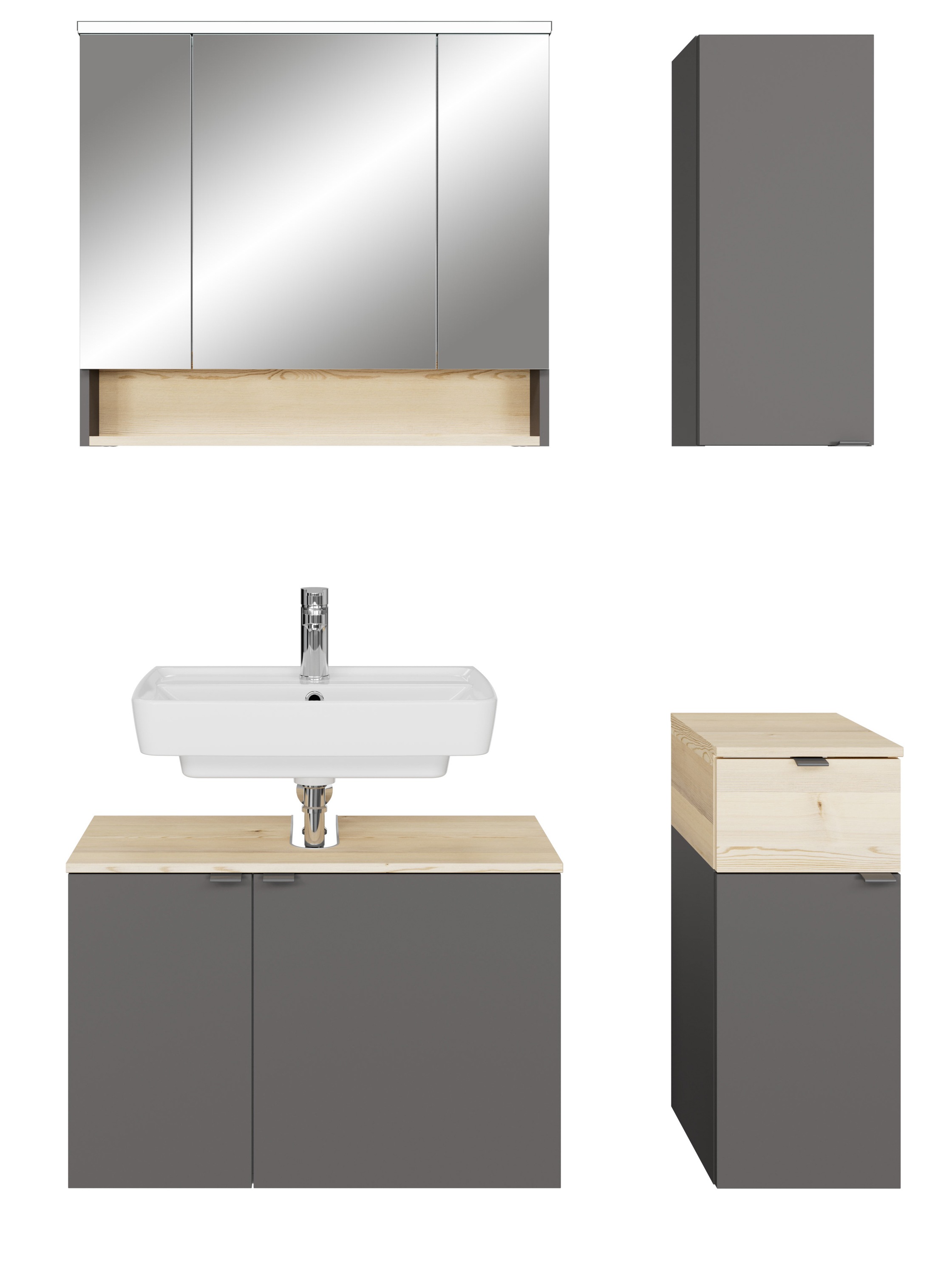 Saphir Badmöbel-Set »Quickset 394«, (Komplett-Set, 4 St.) günstig online kaufen