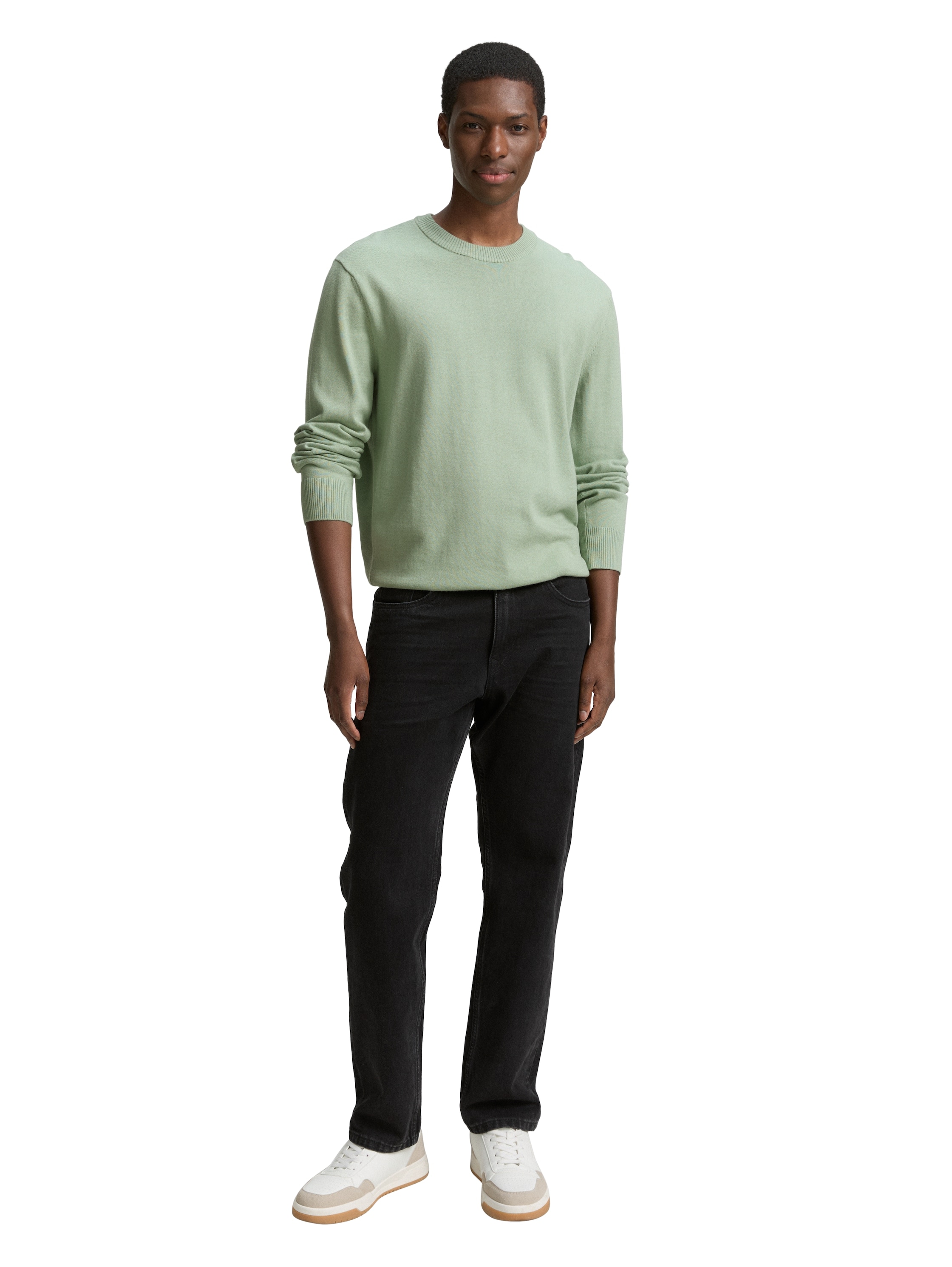 TOM TAILOR Denim Strickpullover, in melierter Optik