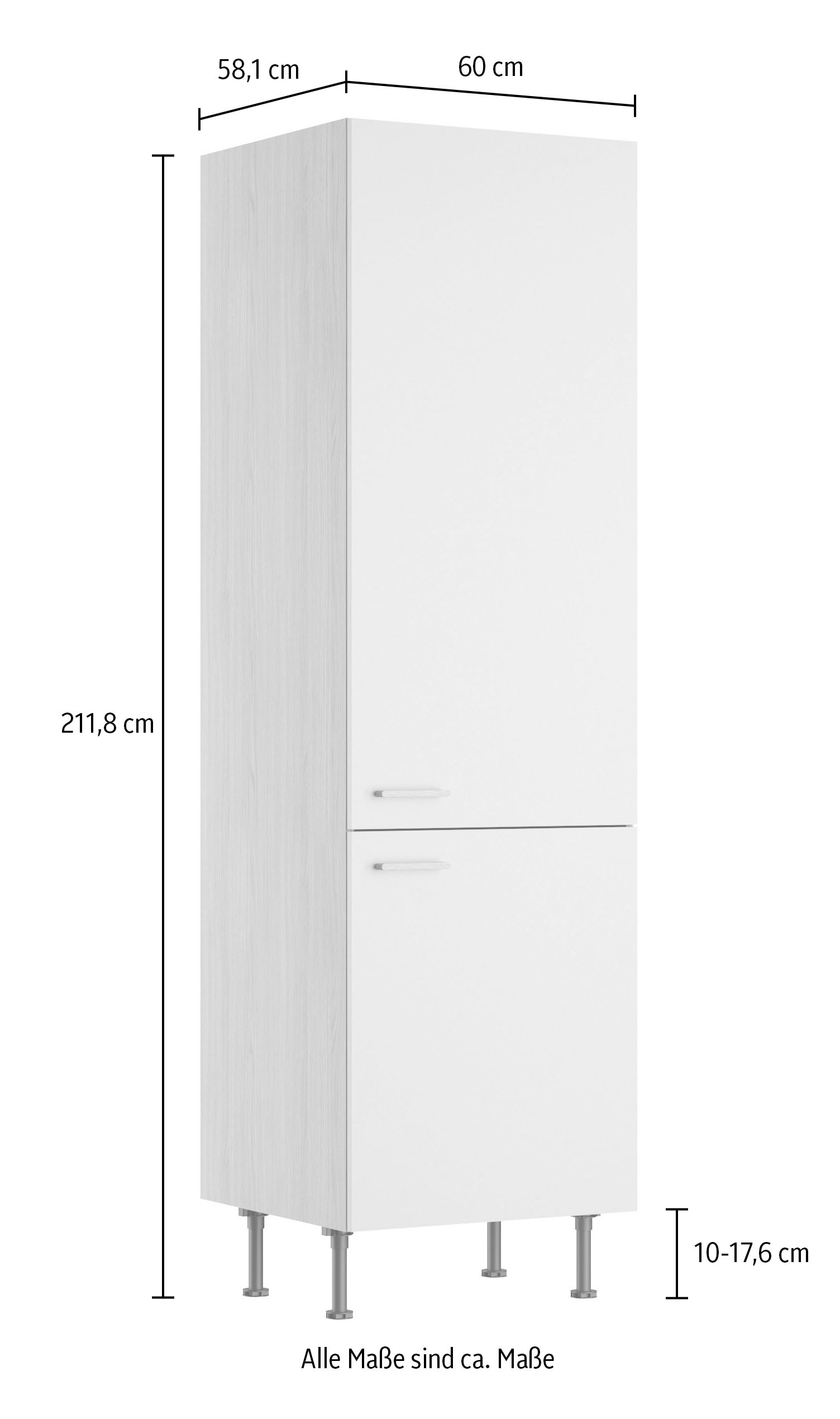 KOCHSTATION Vorratsschrank »KS-Lucy« Breite 60 cm, mit 2 Türen, Soft-Close, höhenverstellbare Füße