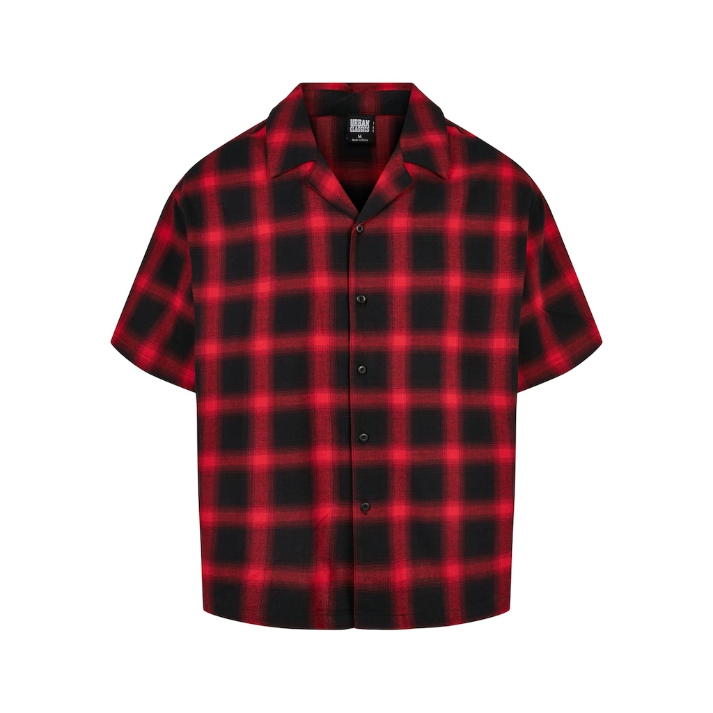 URBAN CLASSICS Langarmhemd »Herren Loose Checked Resort Shirt« (1 tlg.)