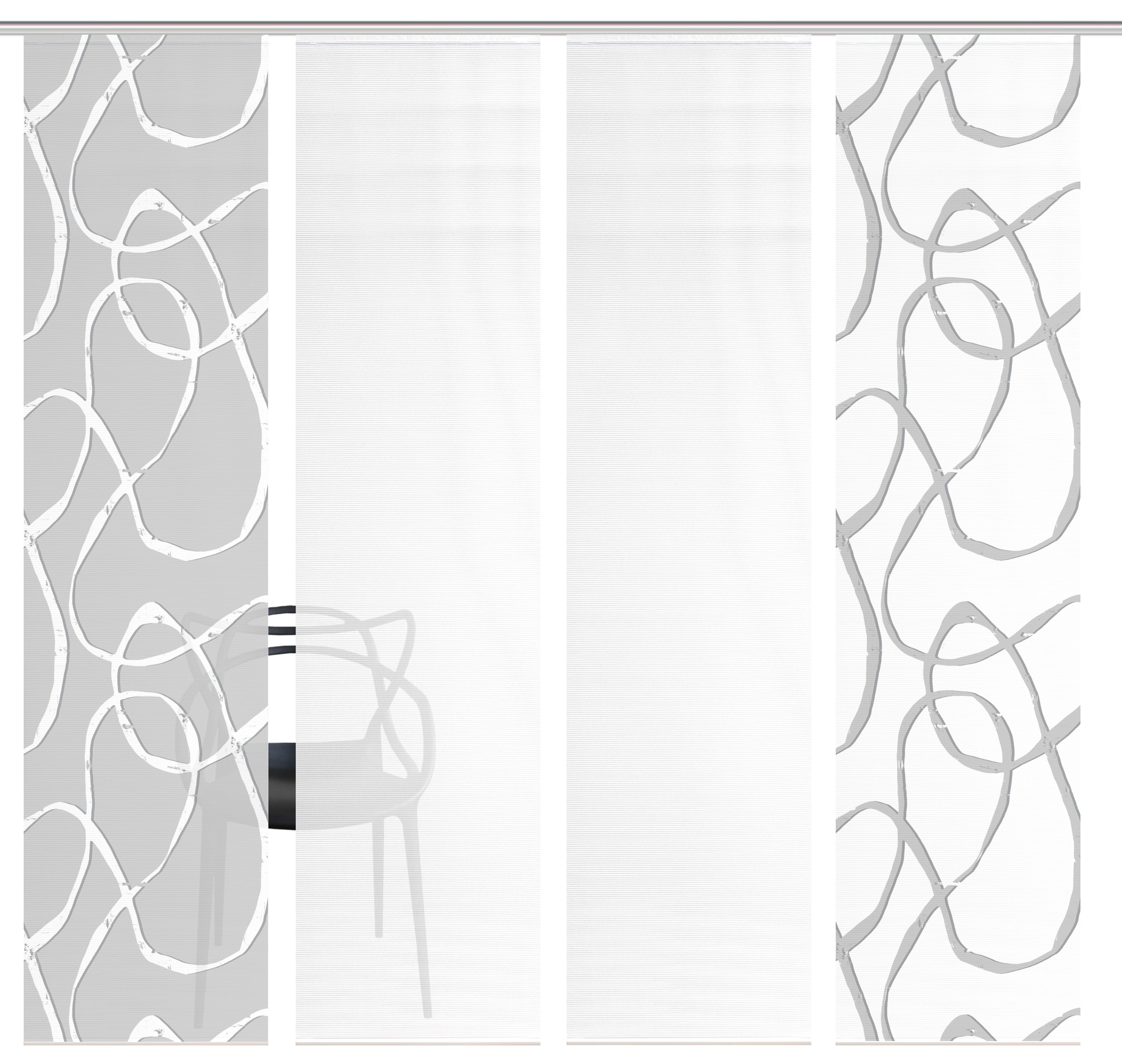 Vision S Schiebegardine »OPHELIA KOMBI« Paneelwagen 4 Stk. tlg. Schiebevorh günstig online kaufen