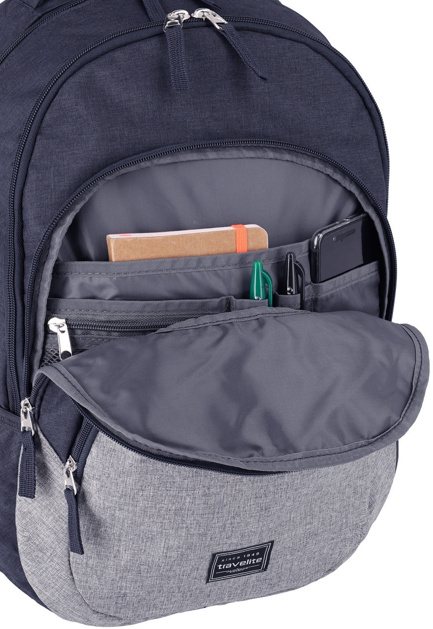 travelite Laptoprucksack »BASICS Melange« ideal für Freizeit, Arbeit, Schule und Reisen