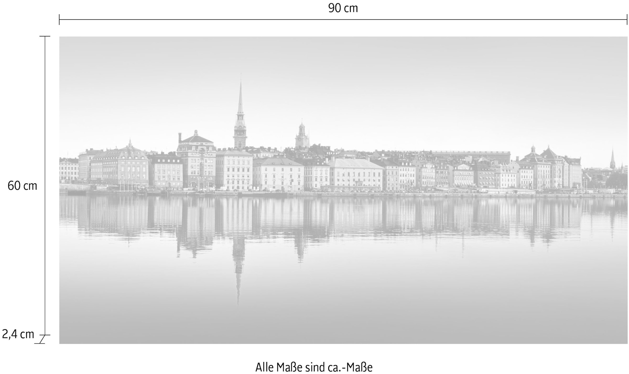 queence Acrylglasbild »Skyline«, Skyline-Gebäude-Städte-Himmel-Europa-Hamburg, Fine Art-Print in Galeriequalität