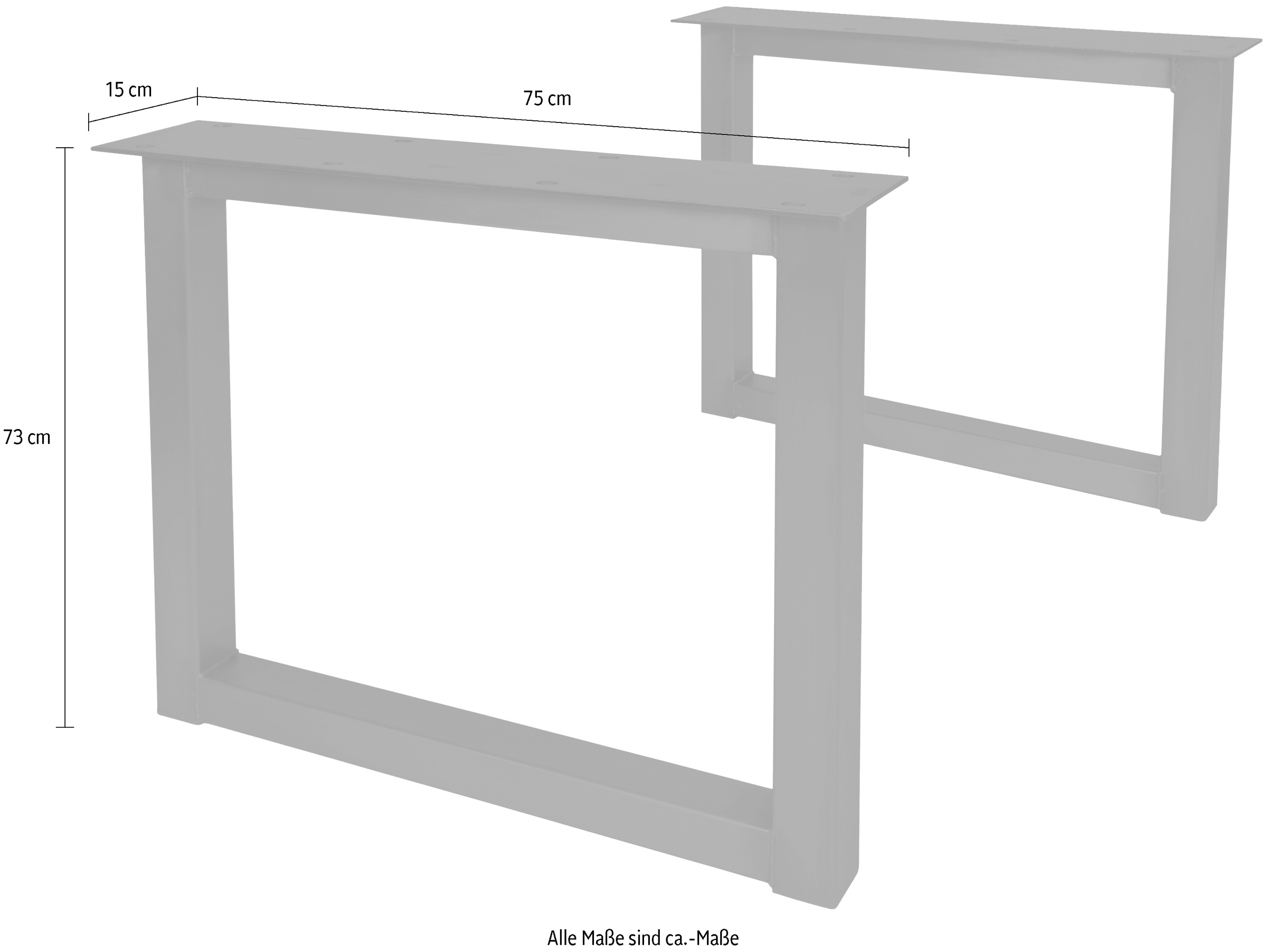 SIT Tischbein, (1 St.), modernes Kufen-Gestell