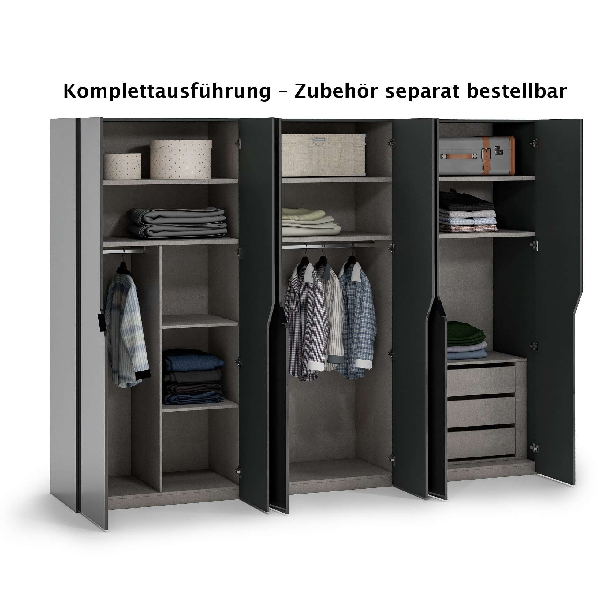 INOSIGN Kleiderschrank »AMETISTA, Drehtürenschrank, designgeformten Fronten«, Made in Italy, hochglanz lackiert, Basisausführung, Zubehör extra