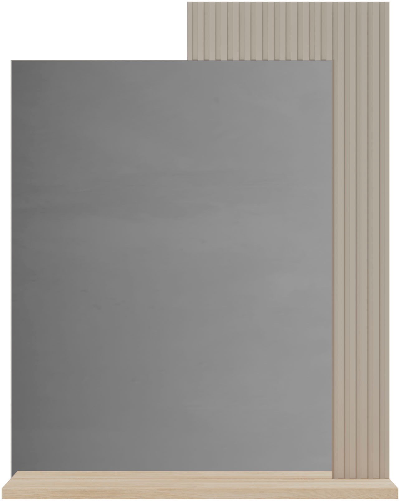 Home affaire Garderobenspiegel »Luminara«, (1 St.), Flurspiegel mit Ablage und eleganter Rillenoptik - (B/T/H) 65/26/84 cm