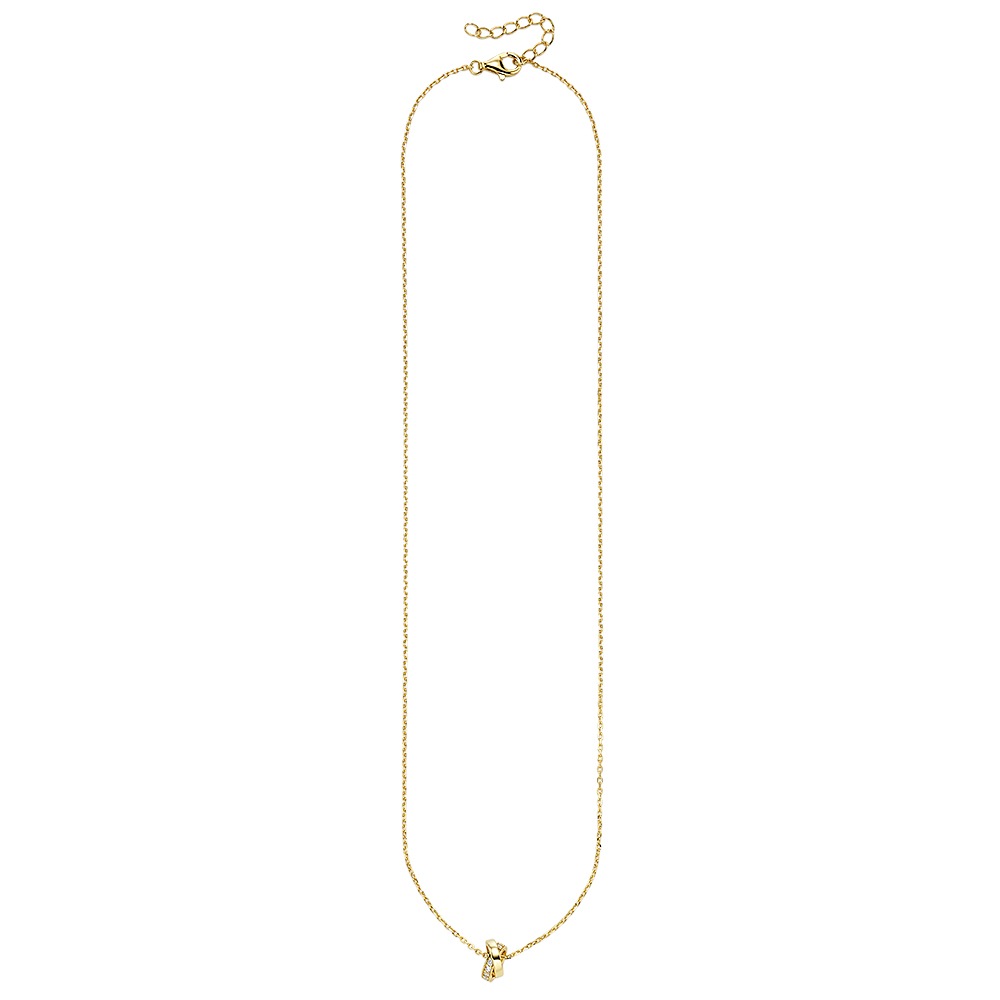 Aniston JEWELRY & WATCHES Kette mit Anhänger »Schmuck, Geschenk, Kette gelbgoldfarben vergoldet mit Anhänger«, mit Zirkonia (synth.)