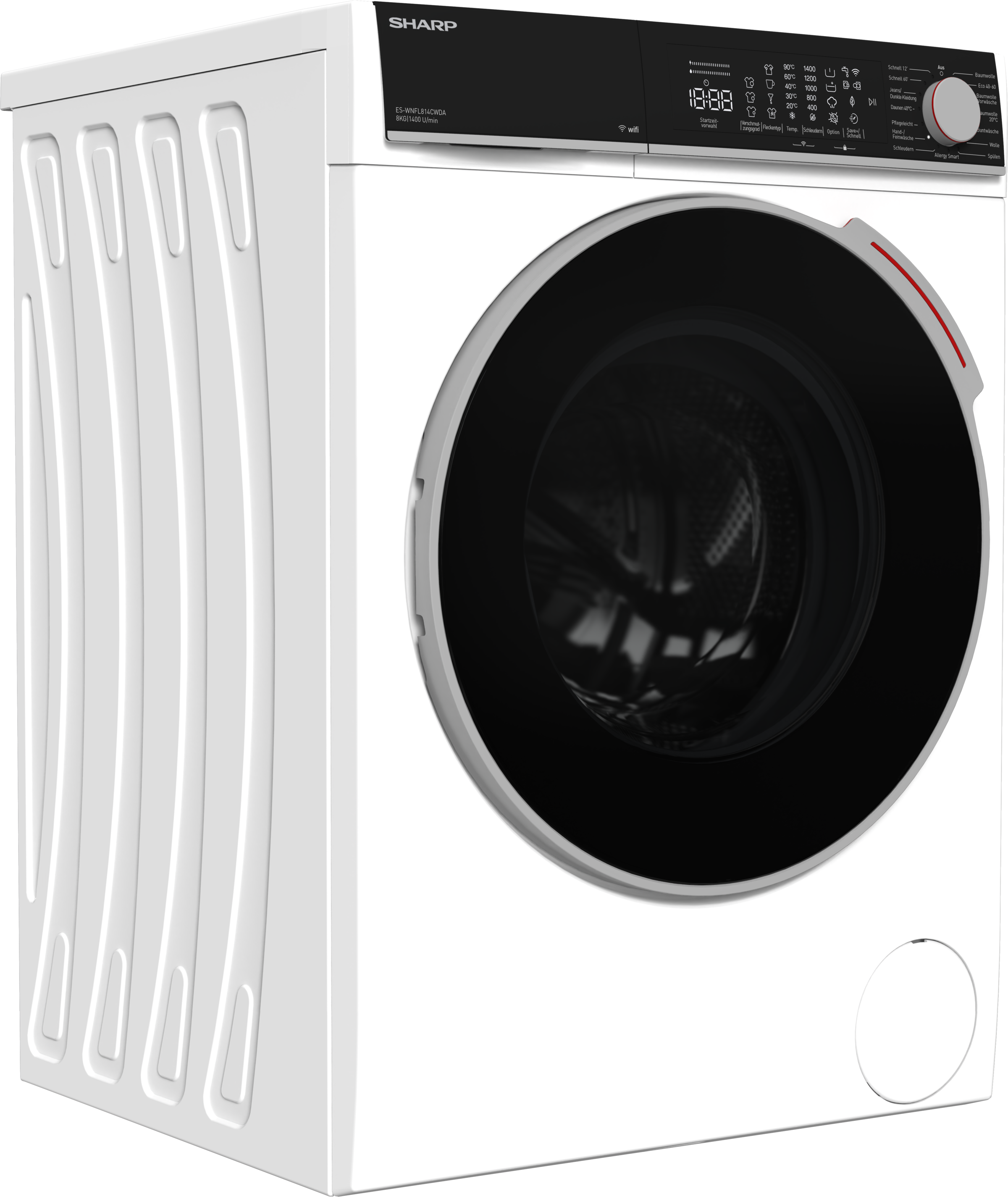 Sharp Waschmaschine »ES-WNFL814CWDA-DE«, 8 kg, 1400 U/min