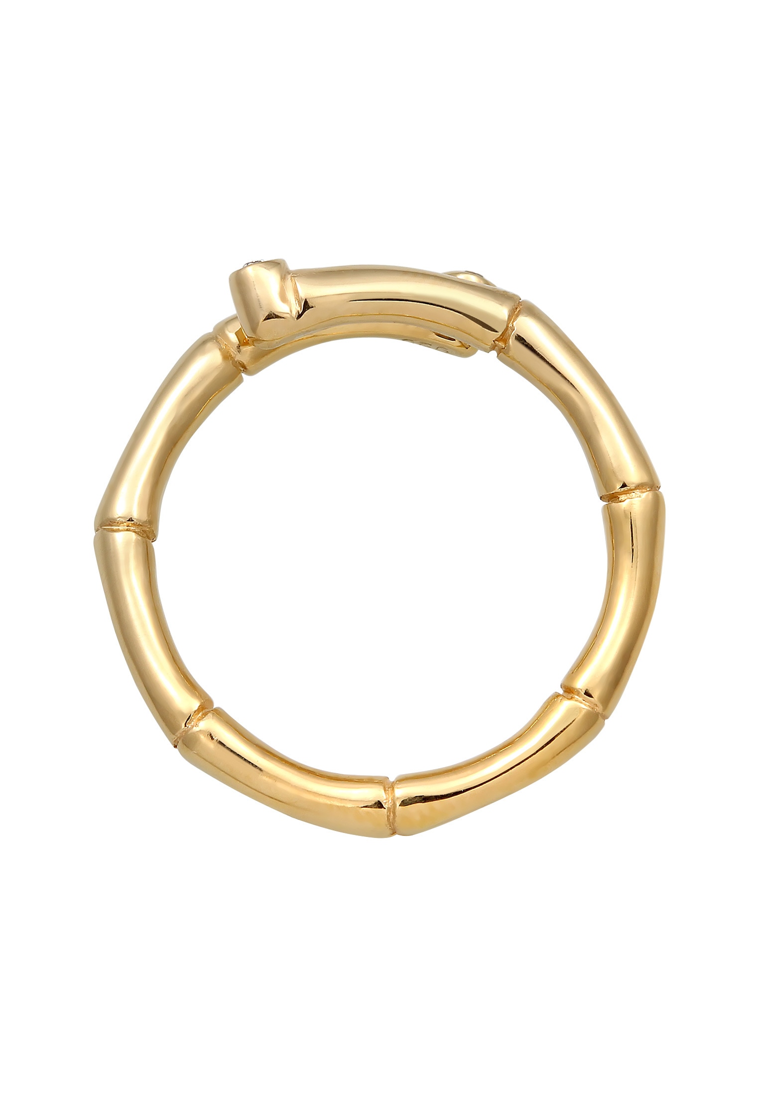 Elli Fingerring »Bambus Kristalle offen 925 Silber«