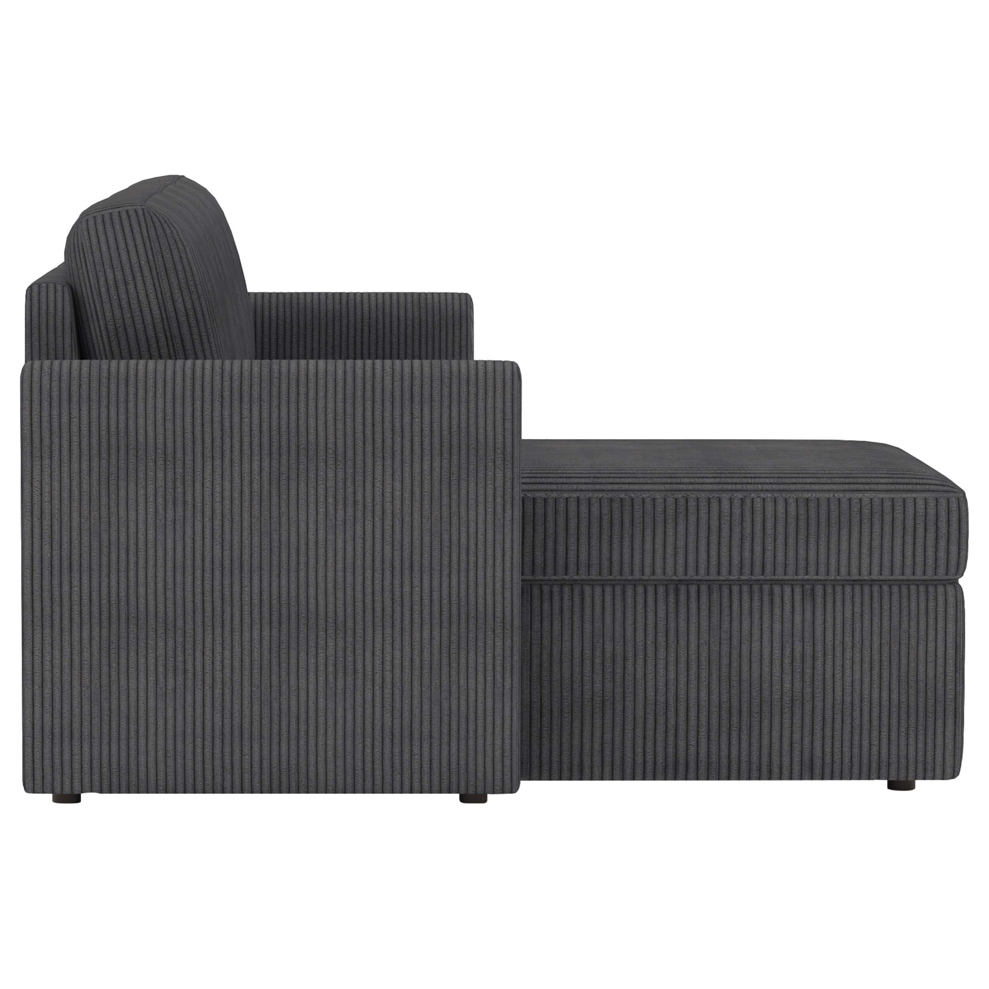 Dorel Home Ecksofa »NORDHUS, L-Form, 200 cm, Recamiere rechts/links montierbar« mit Stauraum, softer Cord-Bezug