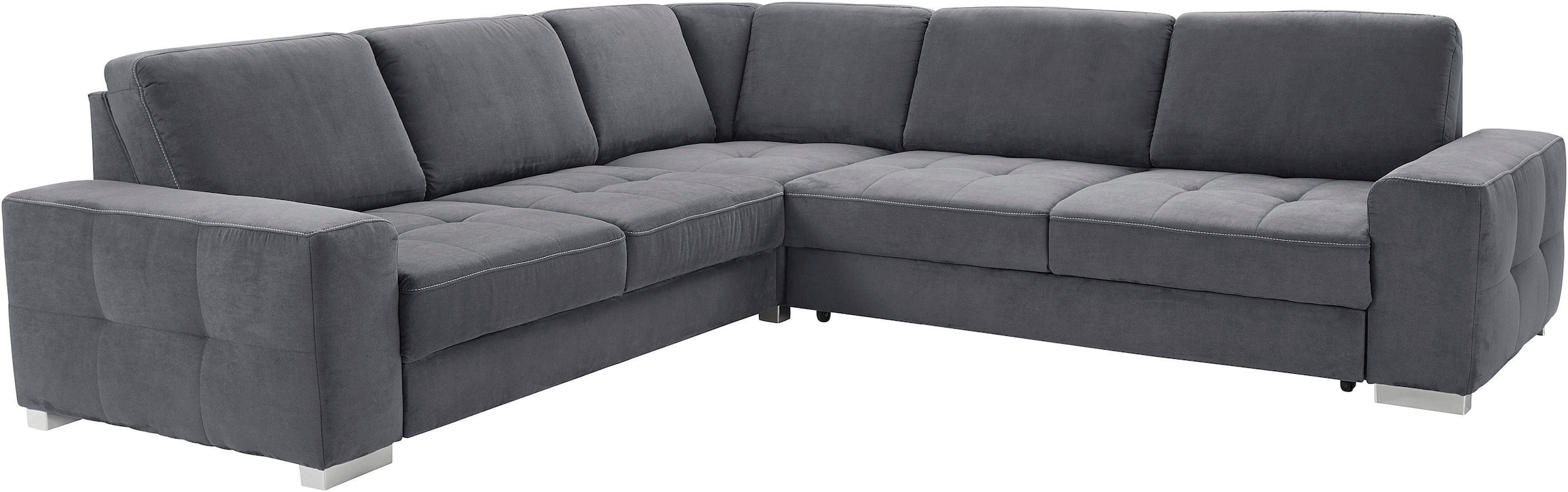 sit&more Ecksofa »Santorini L-Form«, mit Federkern und Sitztiefenverstellung, wahlweise mit Bettfunktion