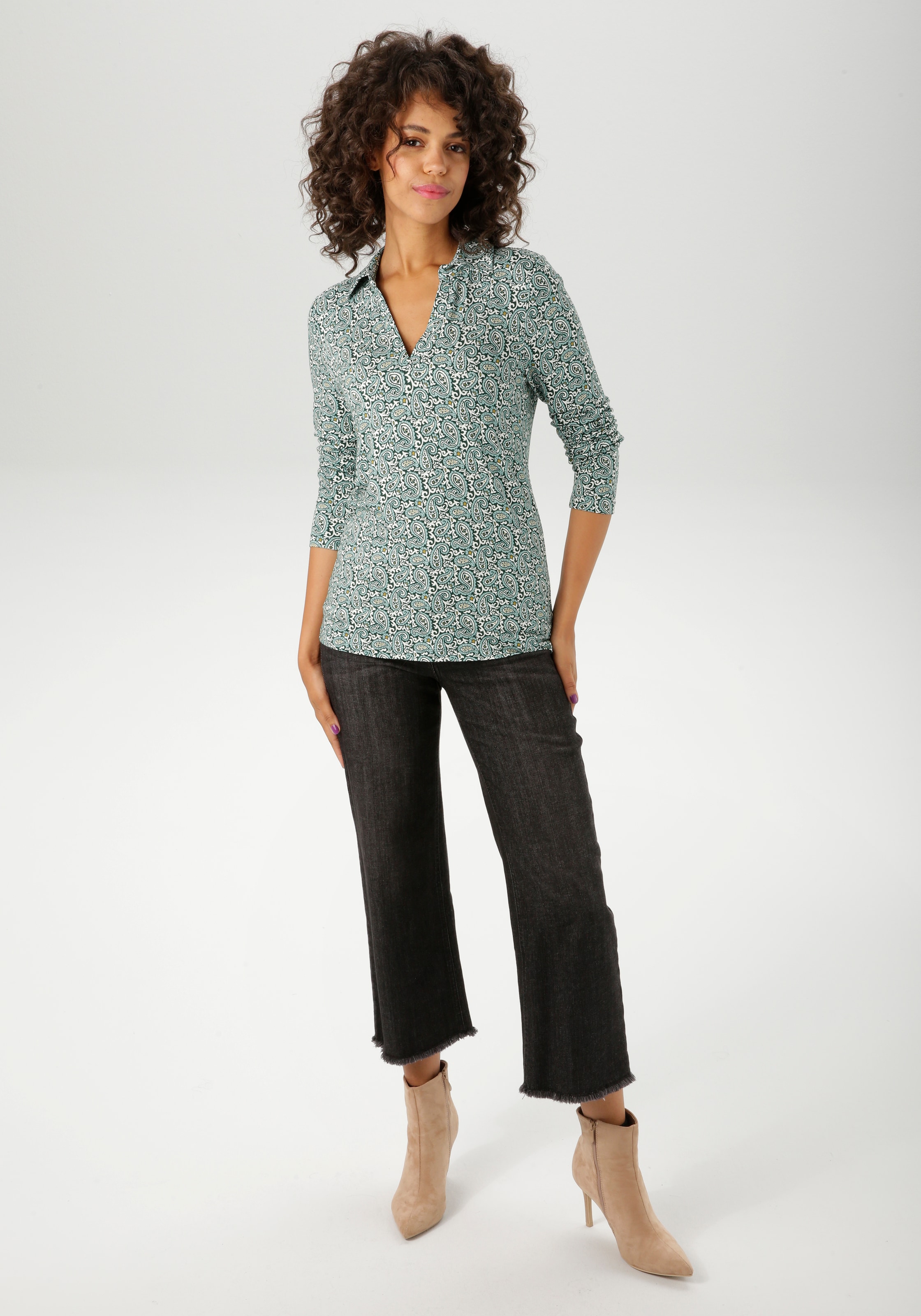 Aniston CASUAL Shirtbluse, mit farbharmonischem Paisley-Muster - NEUE KOLLEKTION
