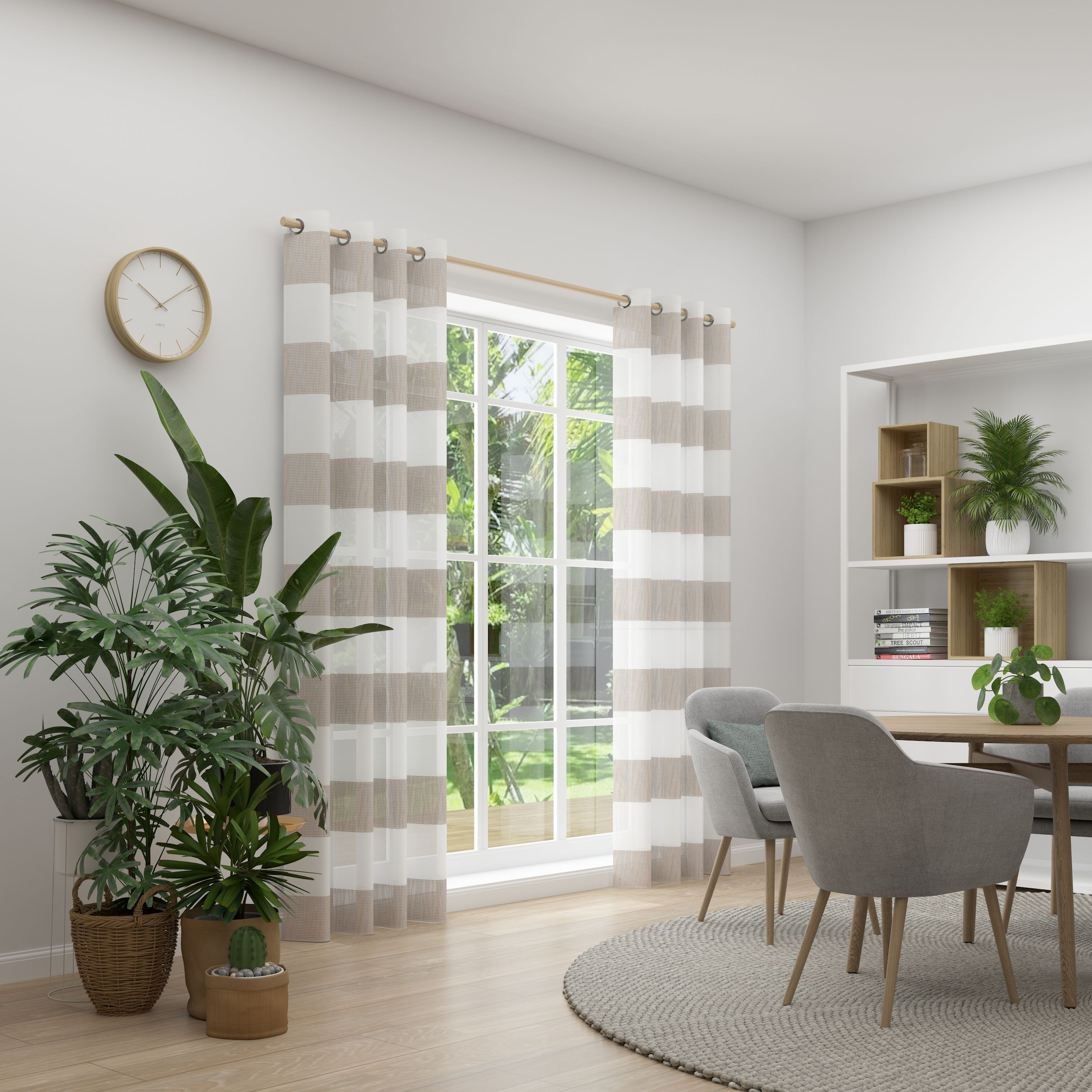 Neutex for you! Vorhang »RIVA« Ösen 1 Stk. tlg. Blockstreifen, grafisches L günstig online kaufen