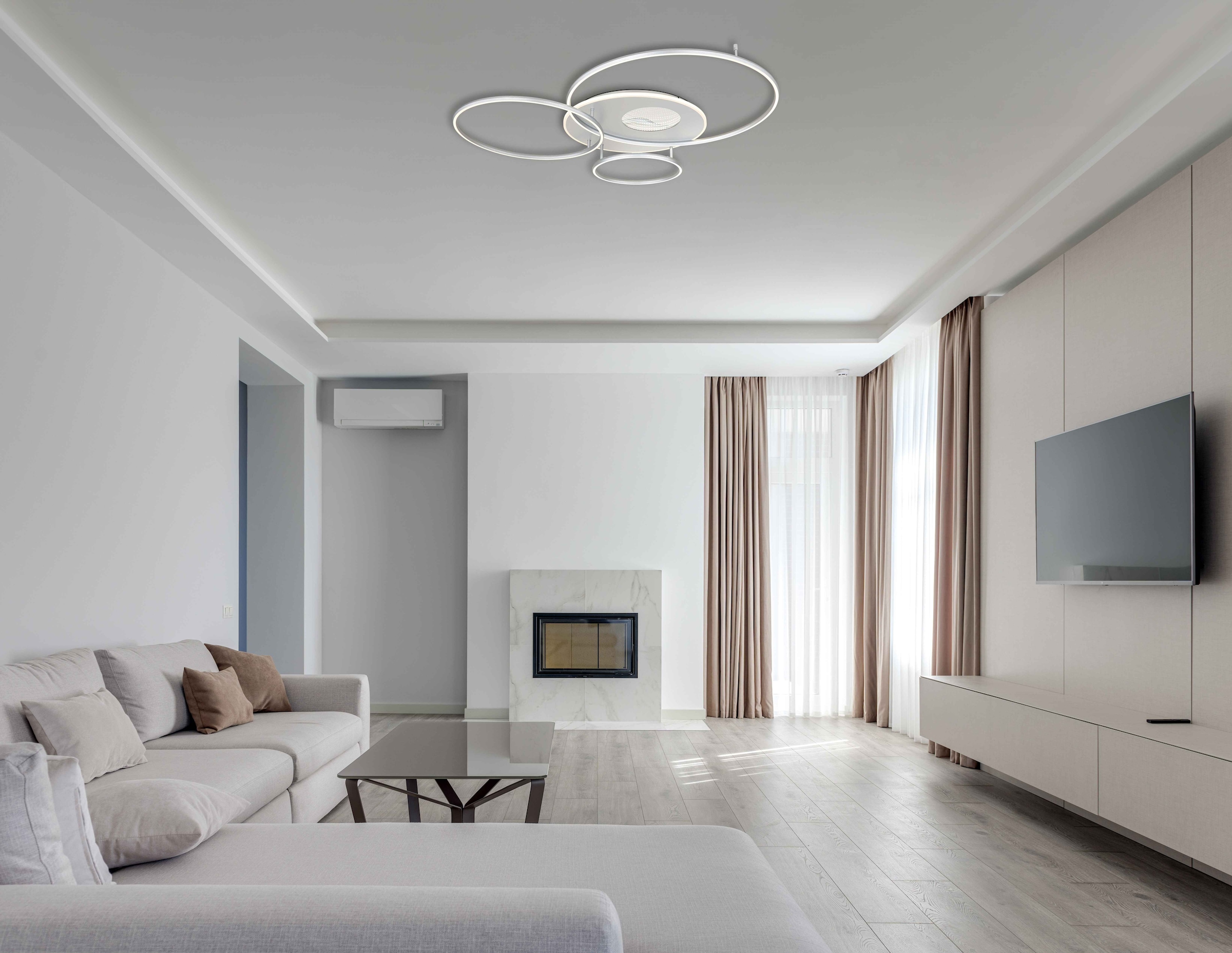 GLOBO LIGHTING Deckenleuchte »INVERTINA« LED-Modul 1 Stk. warmweiß - kaltweiß Deckenlampe Wohnzimmer-Leuchte Schlafzimmer-Leuchte Flur Küche