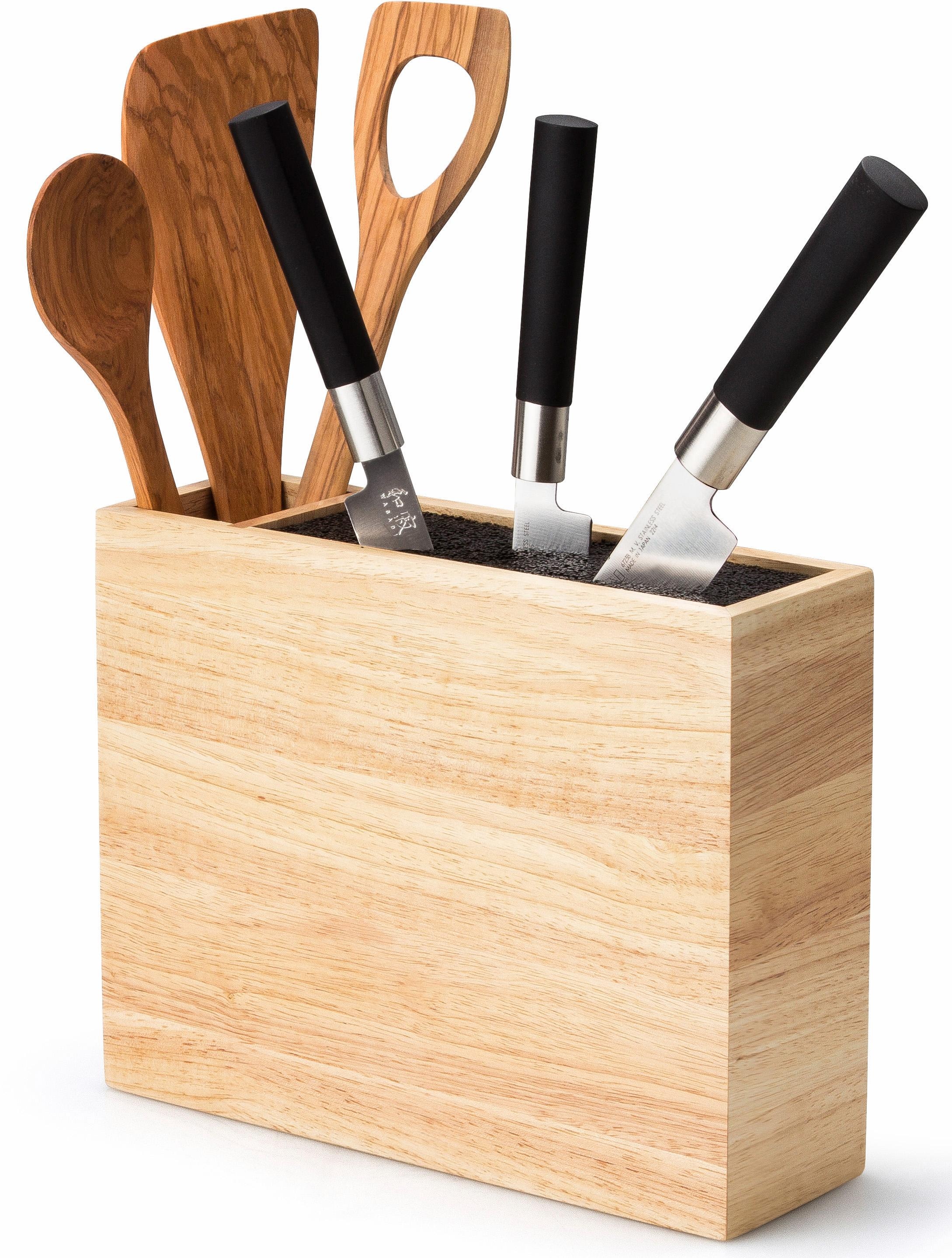 Continenta Messerblock 1 Stk. flexibler Einsatz, Hartholz, Utensilienbehälter