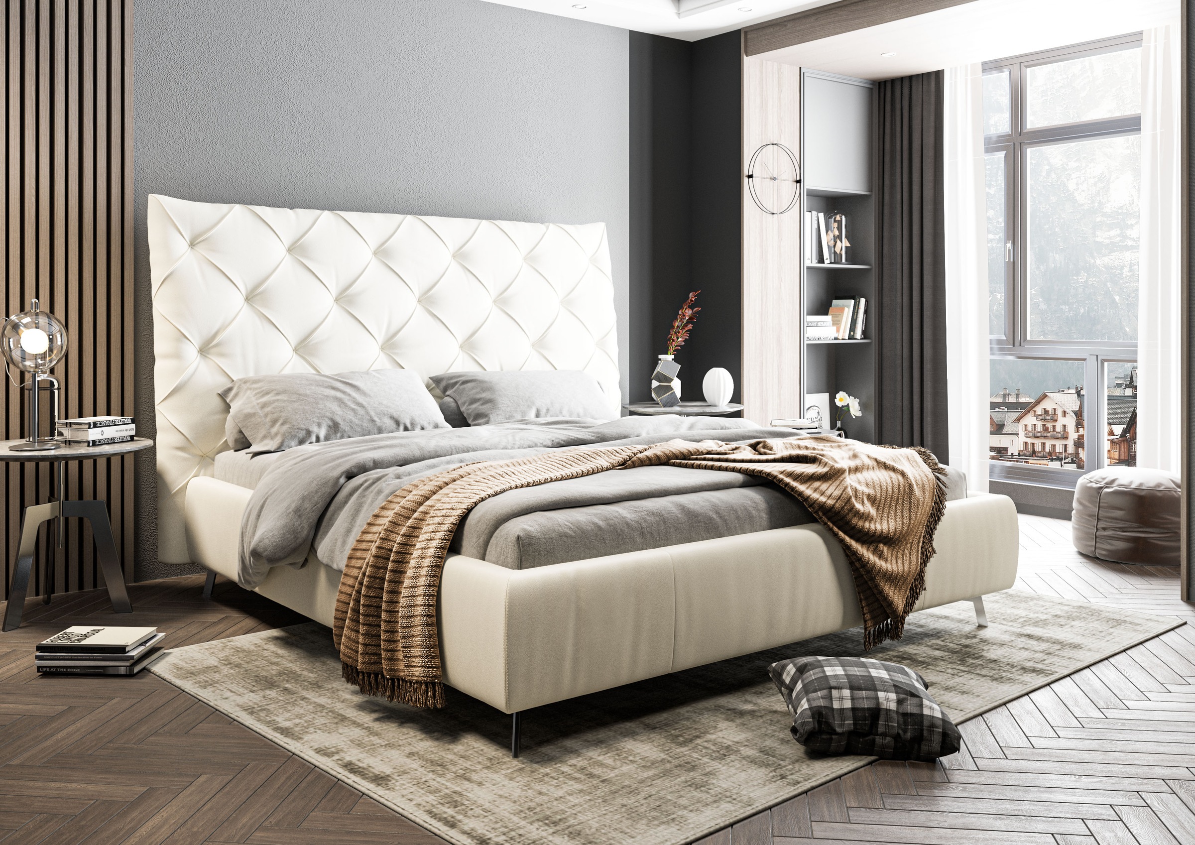 PLACES OF STYLE Polsterbett »Elloree, in 4 Breiten, hinten mit Originalstof günstig online kaufen