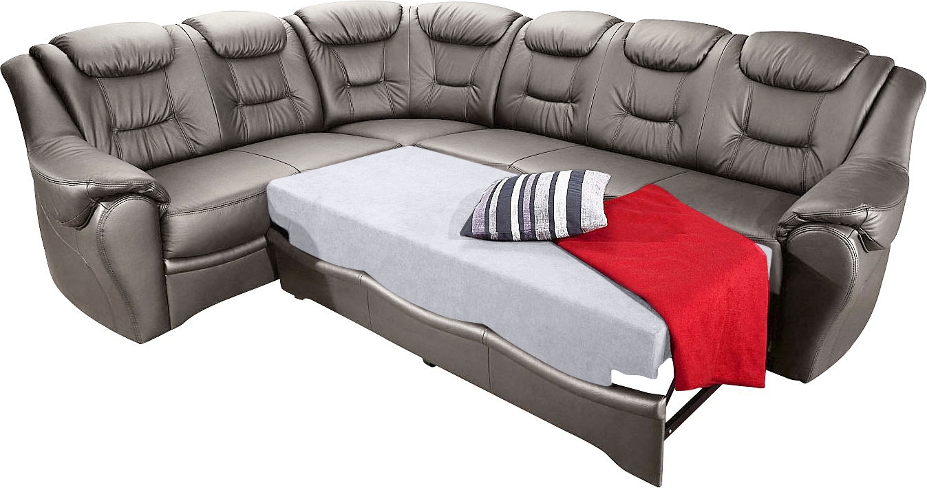 sit&more Ecksofa »Bellevue L-Form«, wahlweise mit Bettfunktion