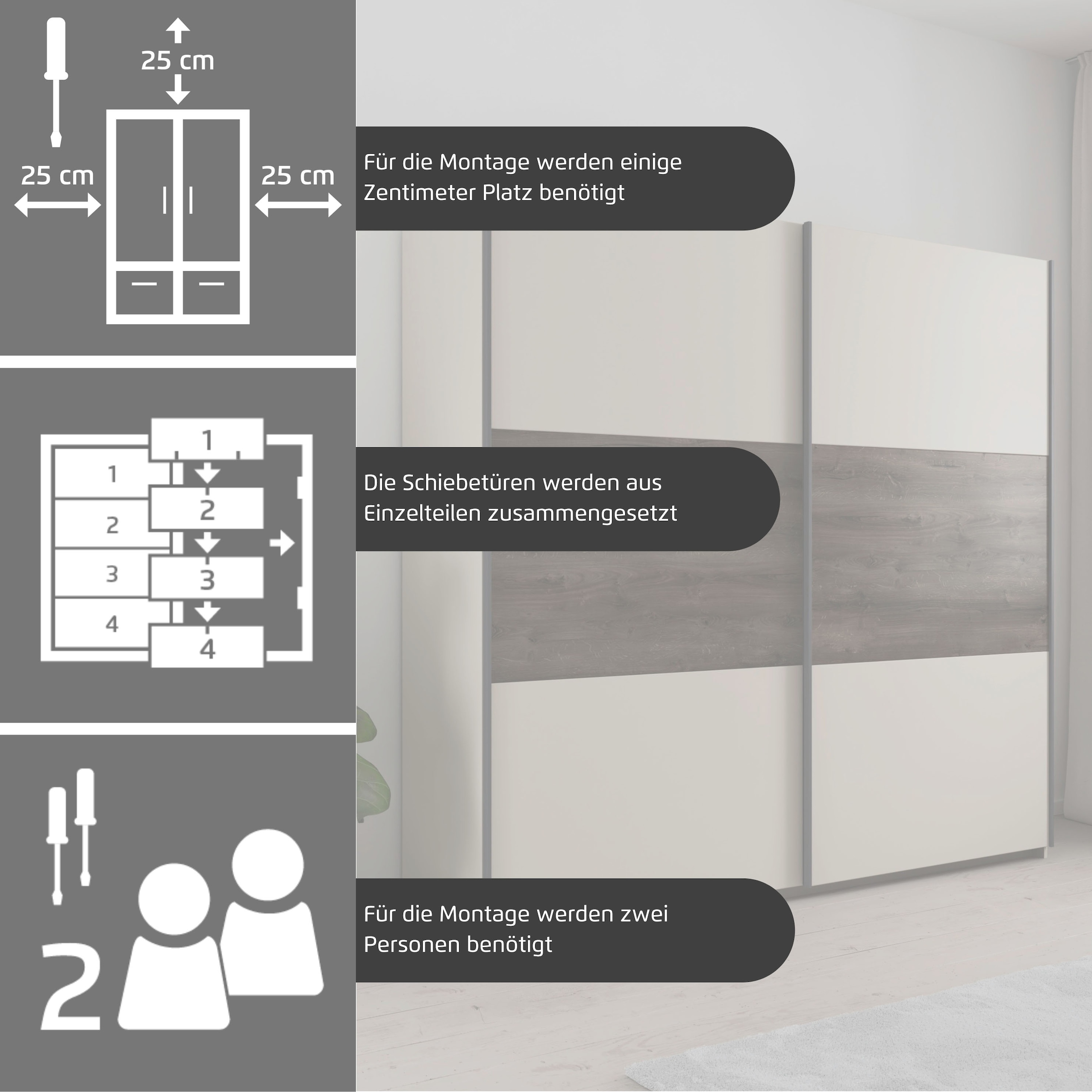 rauch Schlafzimmer-Set »Komplettschlafzimmer Schlafzimmer Schlafzimmermöbel SAJO« Set, Set: Kleiderschrank mit/ohne Spiegel, Bett in 2 Breiten, 2 Nachttische, 4 Stk. tlg. optional mit Spiegel am Kleiderschrank MADE IN GERMANY