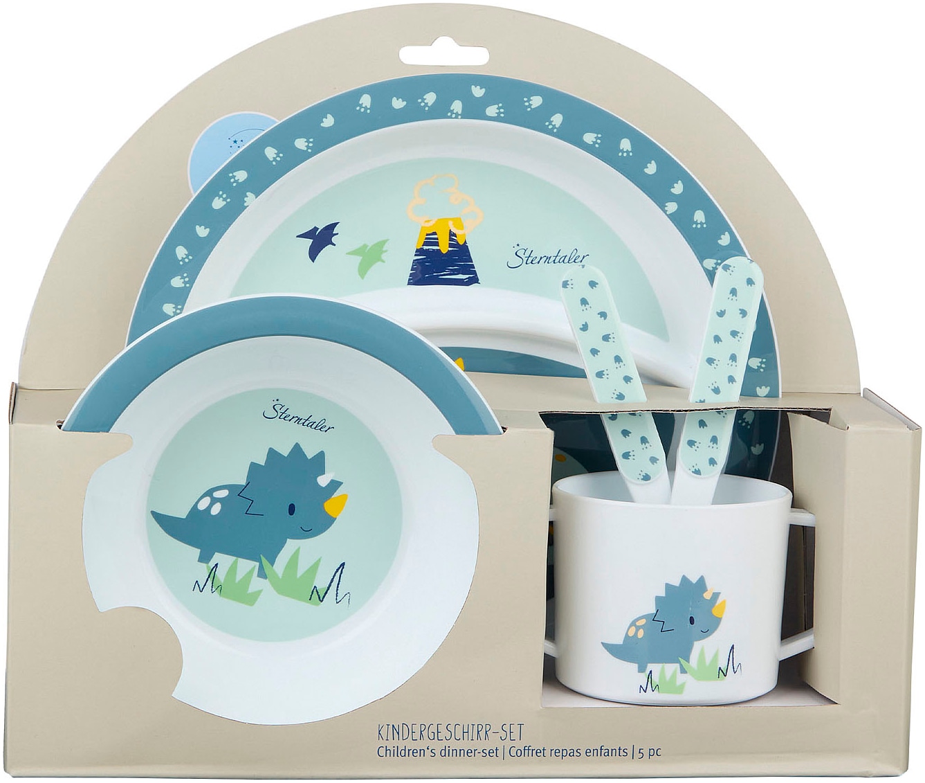 Sterntaler® Kindergeschirr-Set »Dino Rexi«, (5 tlg.)