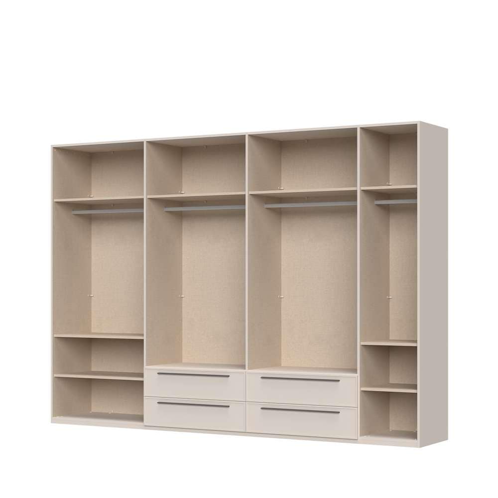 Places of Style Drehtürenschrank »Opera mit oder ohne Kranz inkl. LED-Bel.,B 227,272,317 oder 362 cm«, UV lackiert, Soft Close Funktion, Höhenverstellbare Füße
