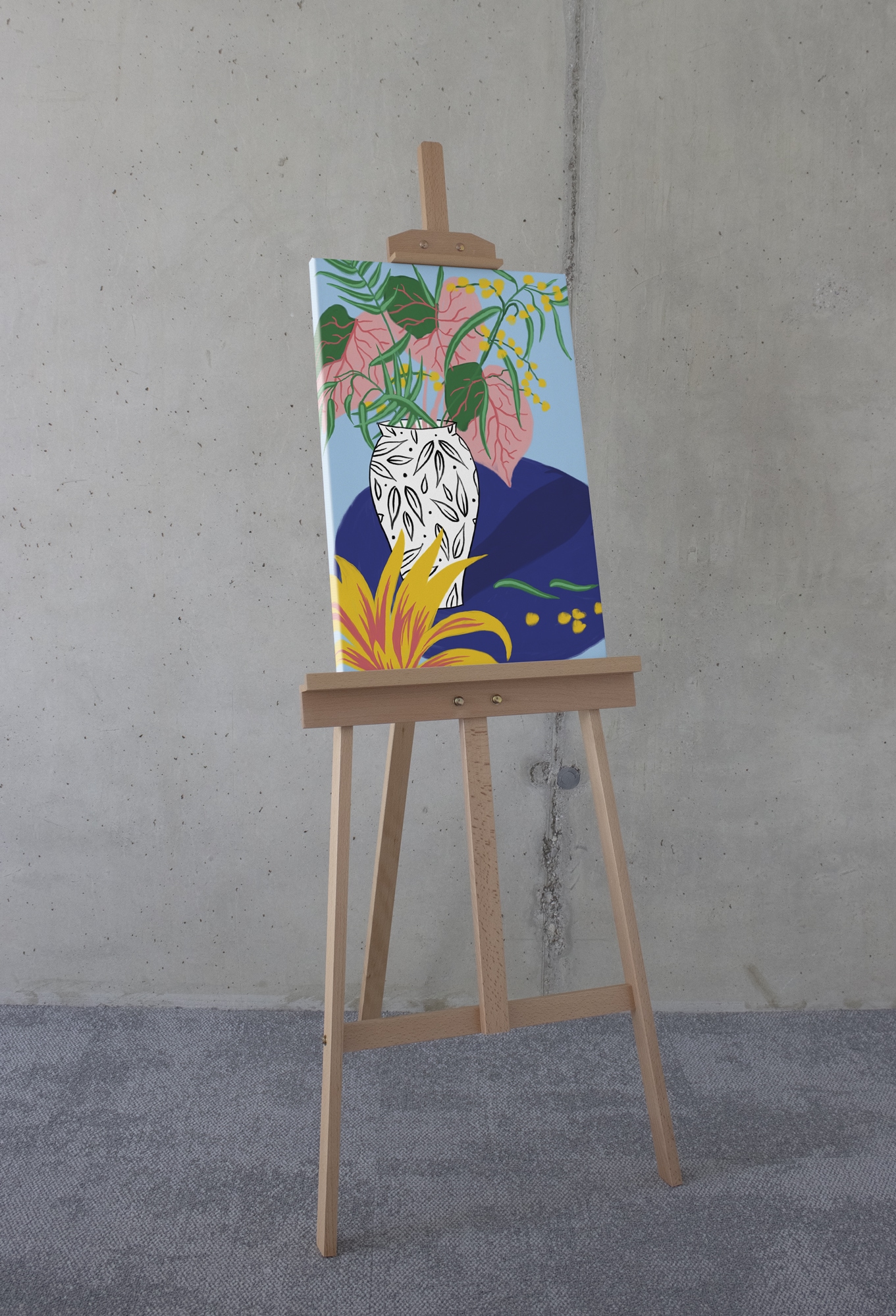 Komar Leinwandbild »Funky Vase - Größe 40 x 60 cm«, Natur, (1 St.), Keilrahmenbild mi Echtholzrahmen